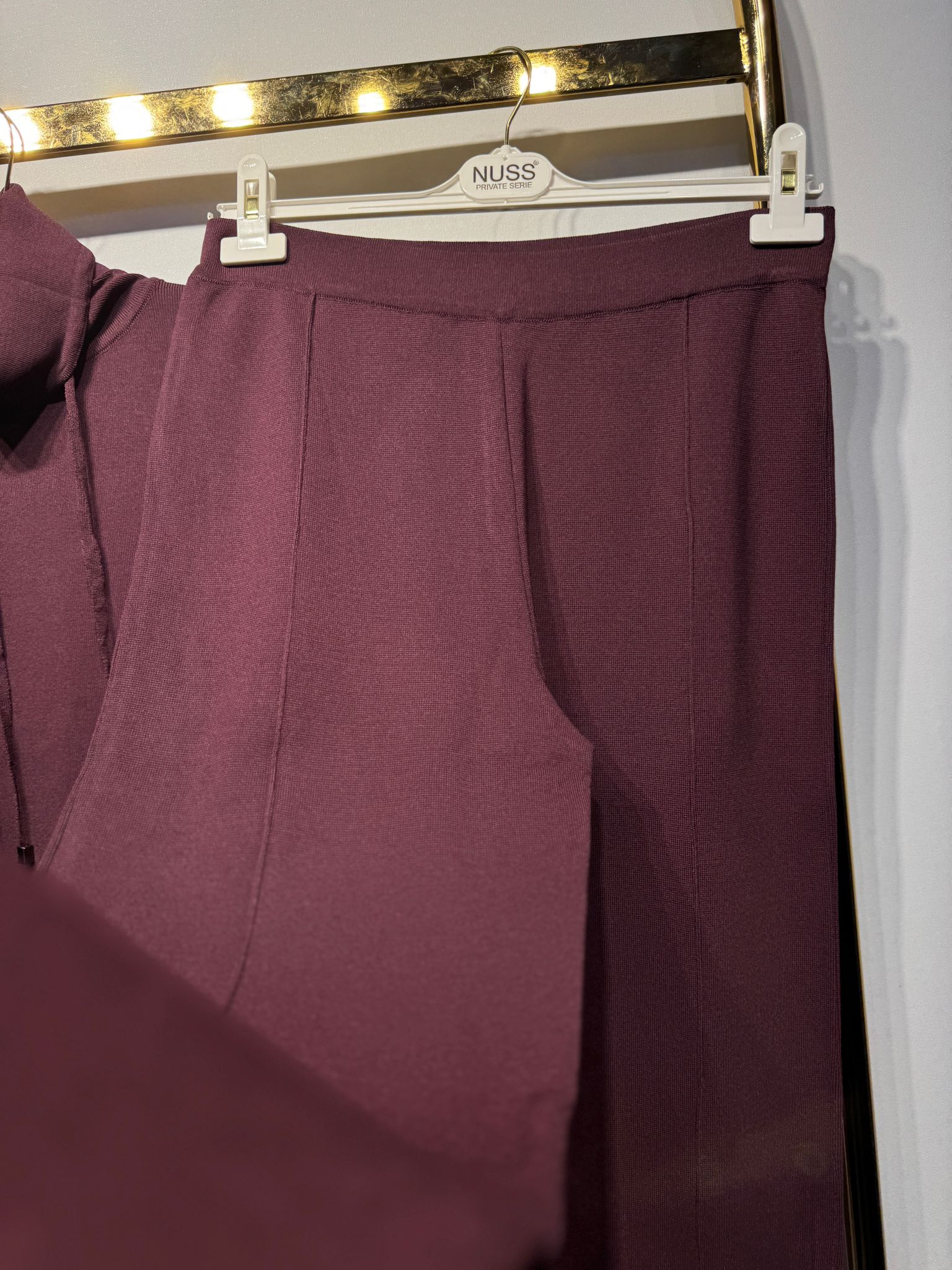 NUSS Merserize Boyunlu Bluz Pantolon Takım