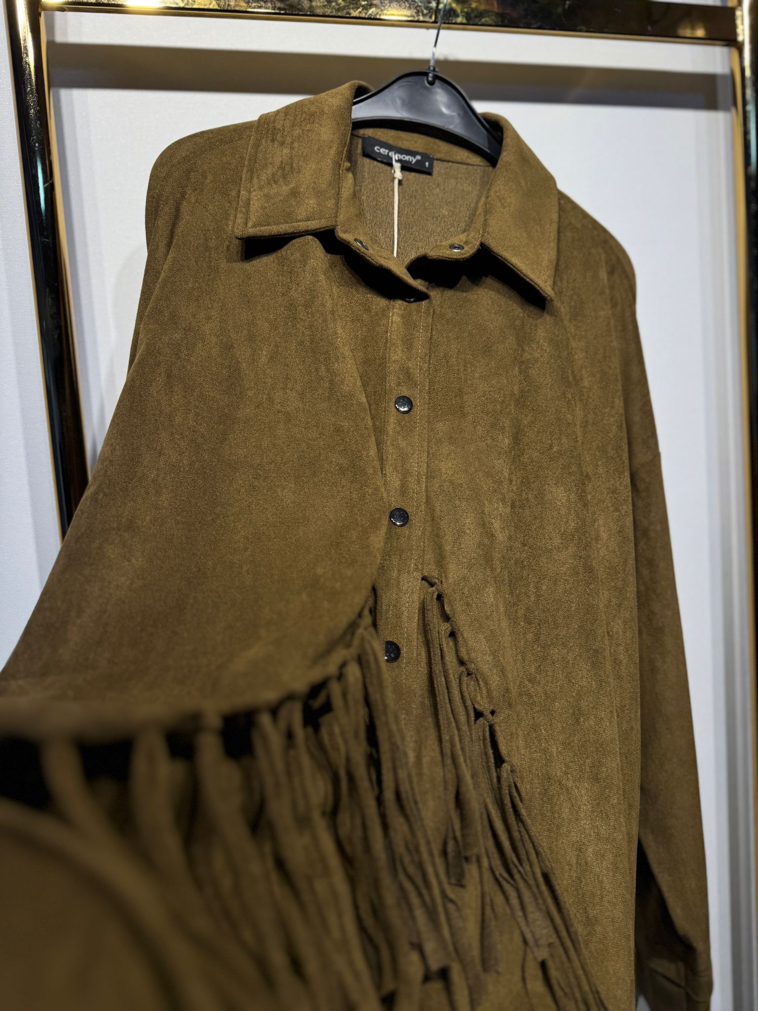 CEREMONY Püsküllü Süet Gömlek