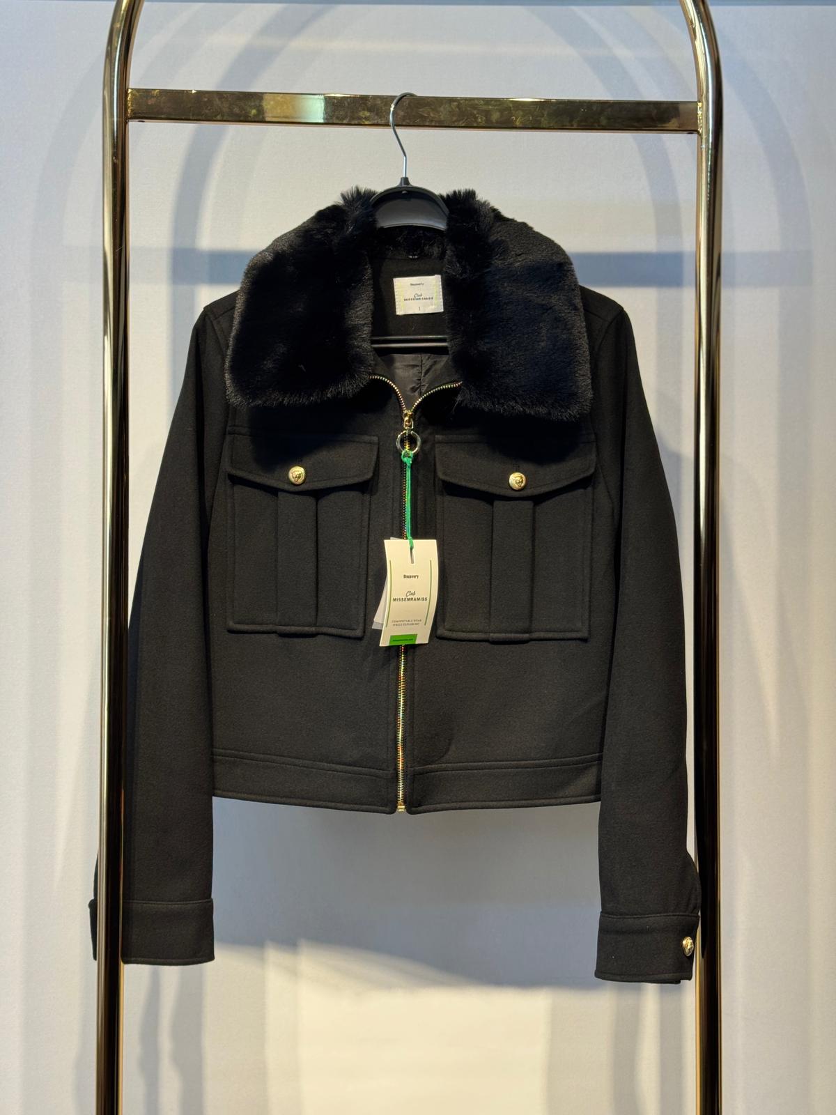 MİSSEMRAMİSS Kürklü Kaşe Kısa Ceket