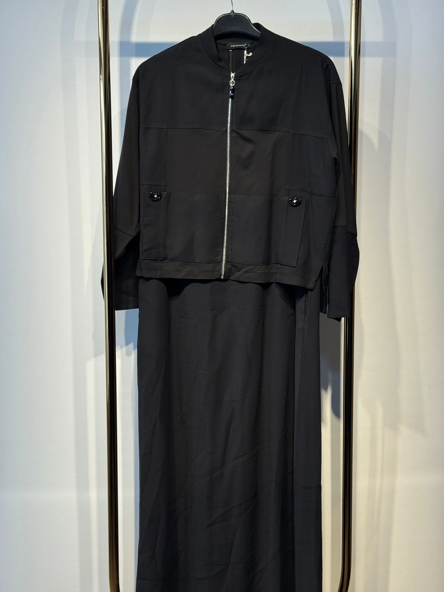 CEREMONY Ceketi Bambu Detaylı Elbiseli Takım