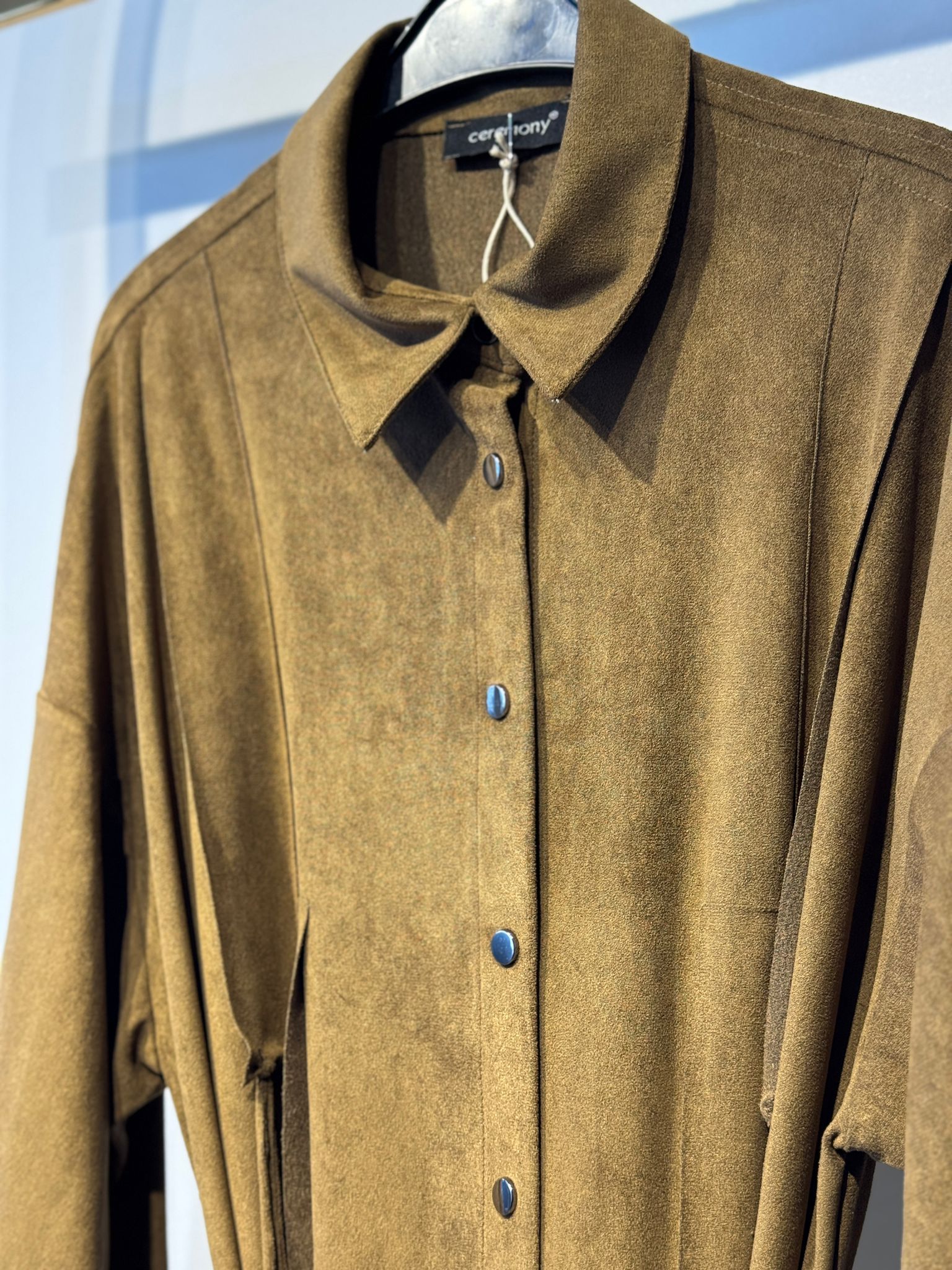 CEREMONY Süet Gömlek Elbise