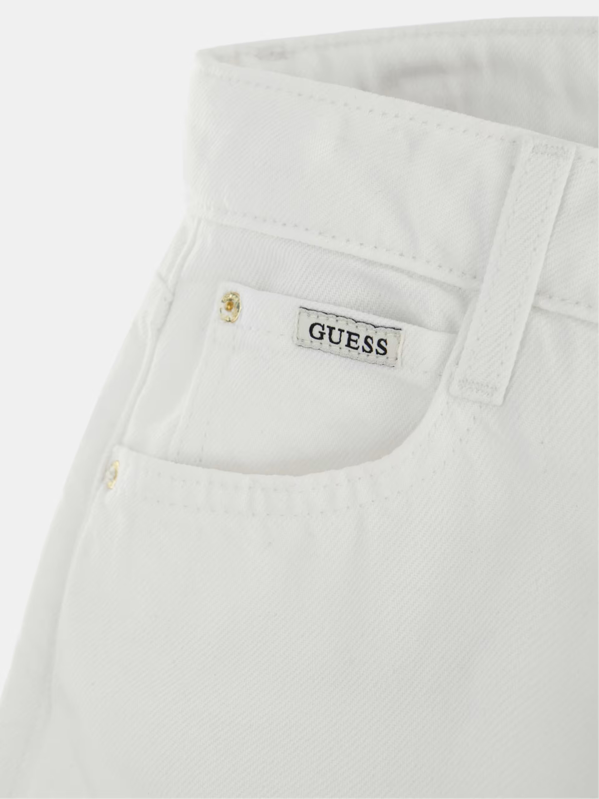 GUESS yüksek belli paz geniş paça denim pantolon