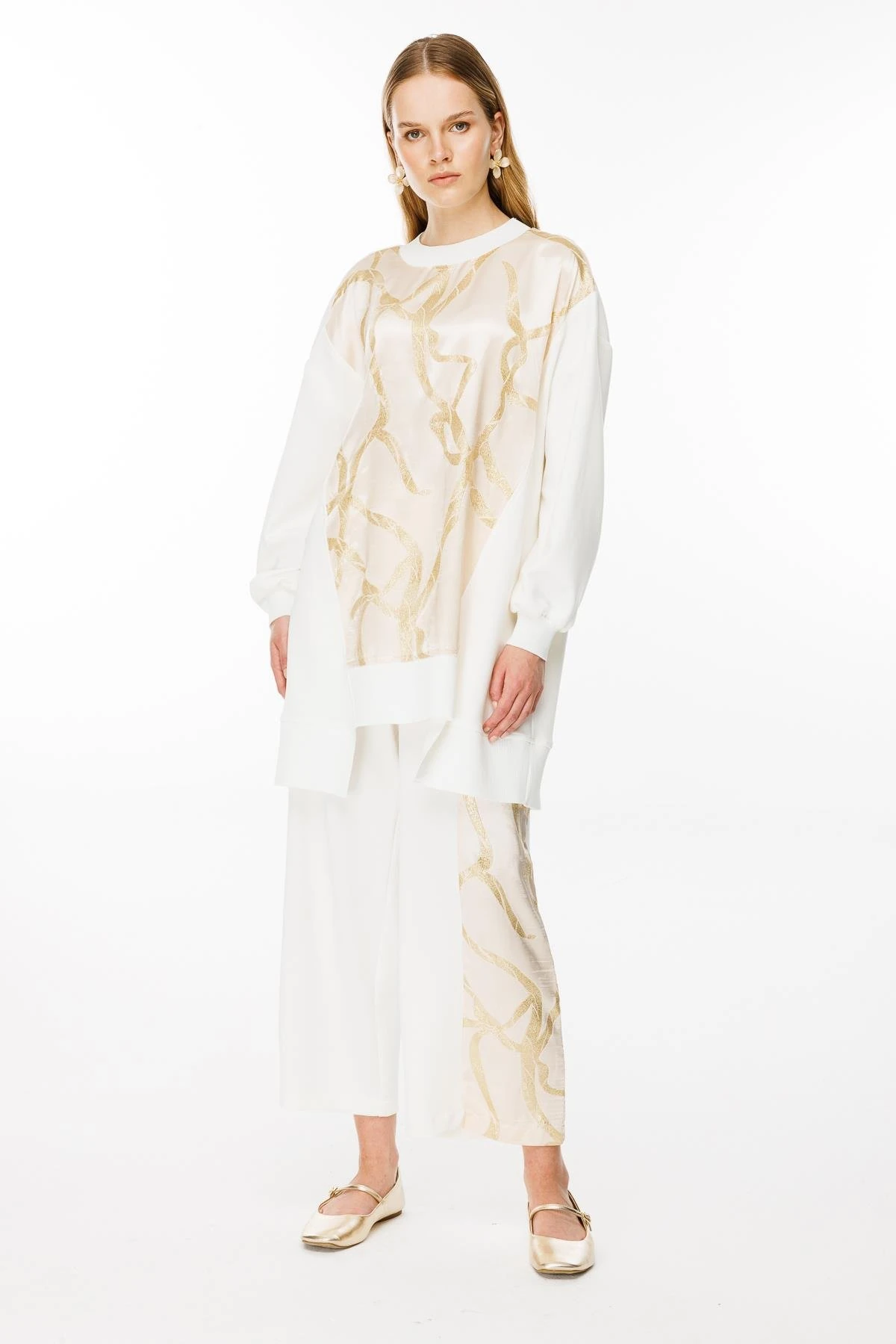 GHİSA RİBANA DETAY TUNİK PANTOLON TAKIM