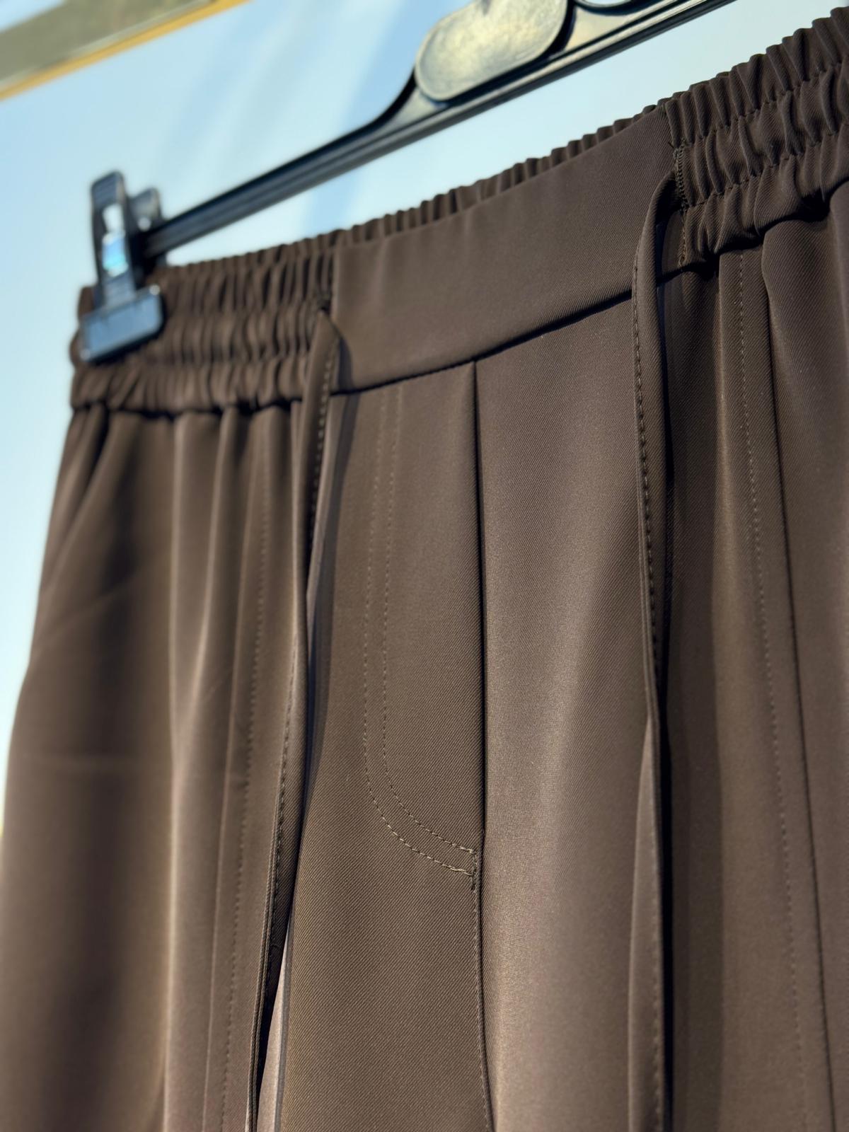 SENTEZ Elegance Beli Lastikli Dar Paça Pantolon