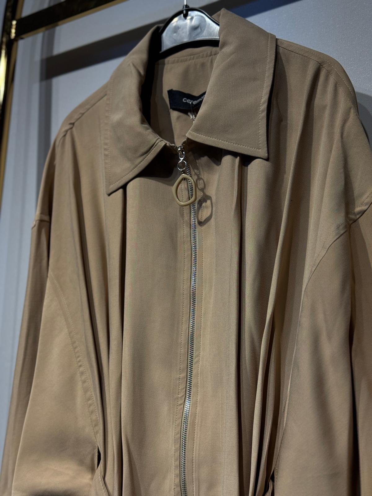 CEREMONY Önden Fermuarlı Tek Kolu Taş Detay İçten Kemerli Kap