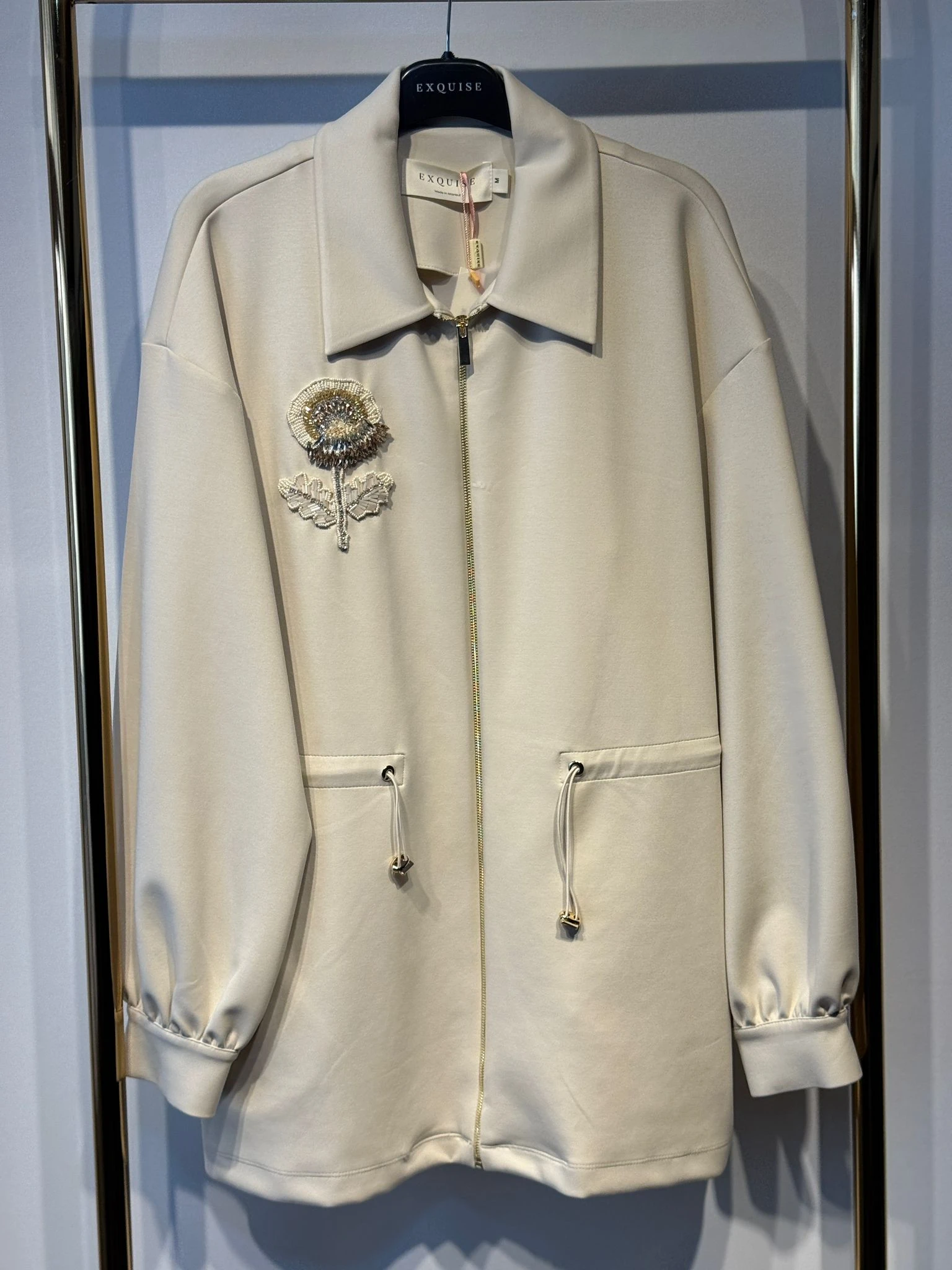 EXQUİSE Taş Çiçek İşlemeli Delilah Örme Kap