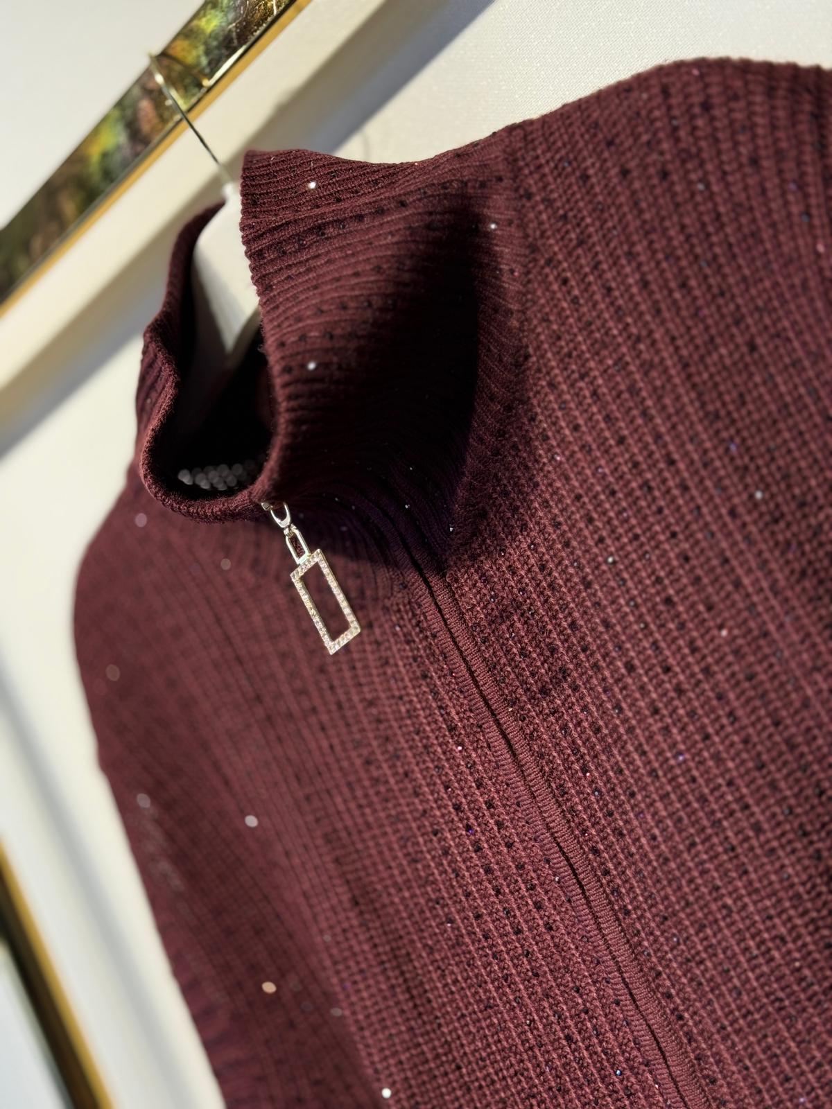 GHİSA Ful Pırlanta İşlemeli Merserize Yelek