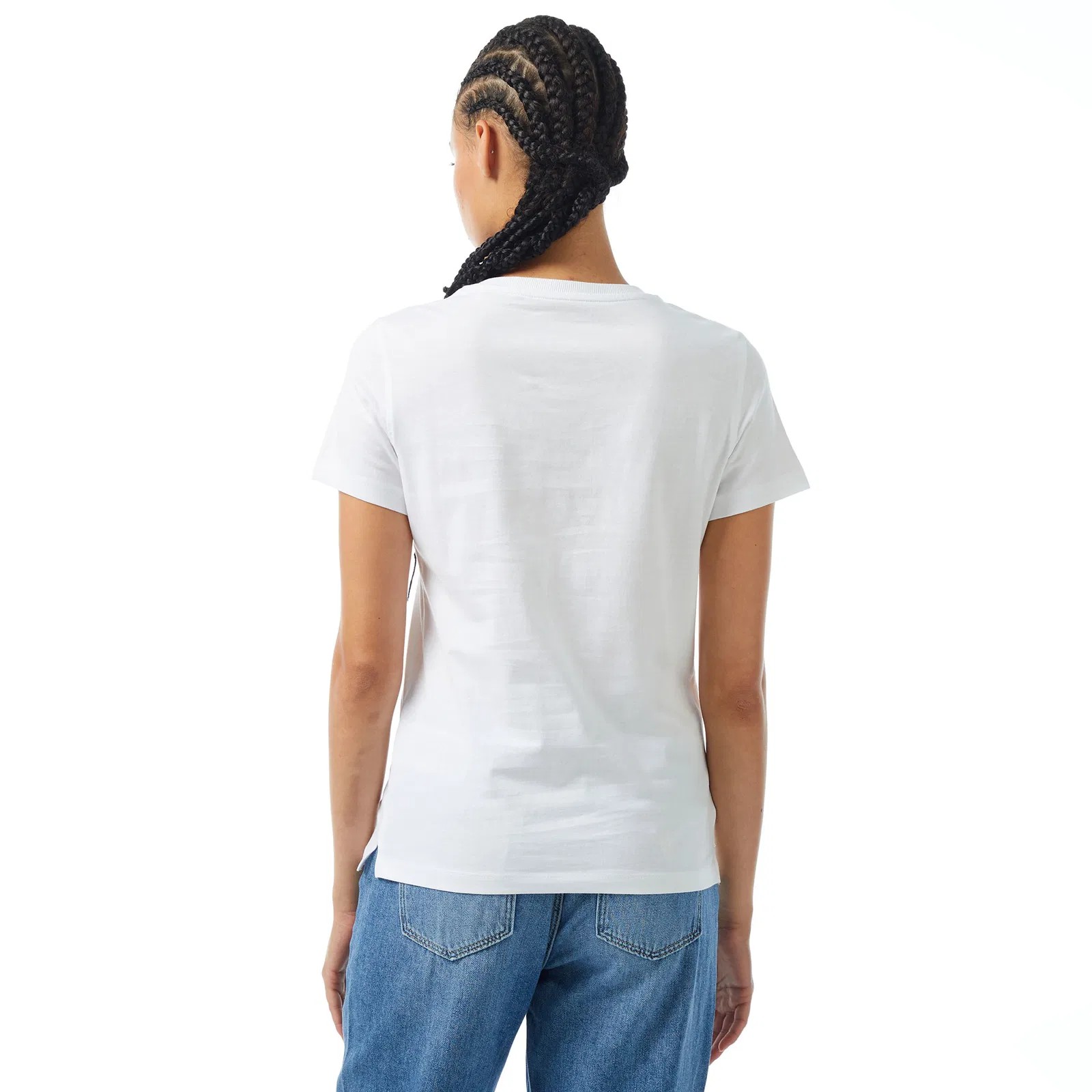 GUESS Sequins Biiklet Yaka önü pul amblem Tshirt