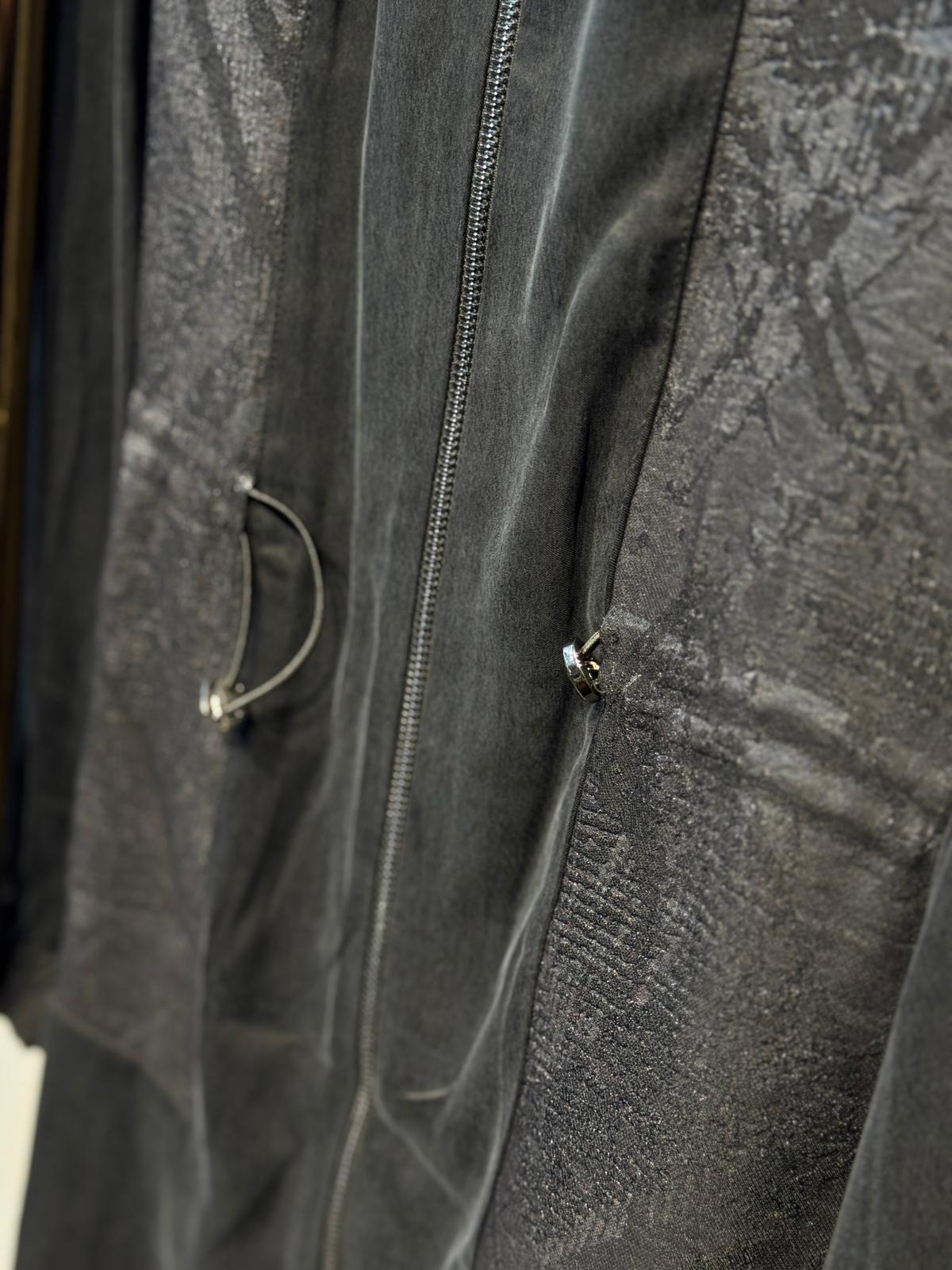 NUSS İpek Cupra Parla Kumaş Mix Tunik Pantolon Takım