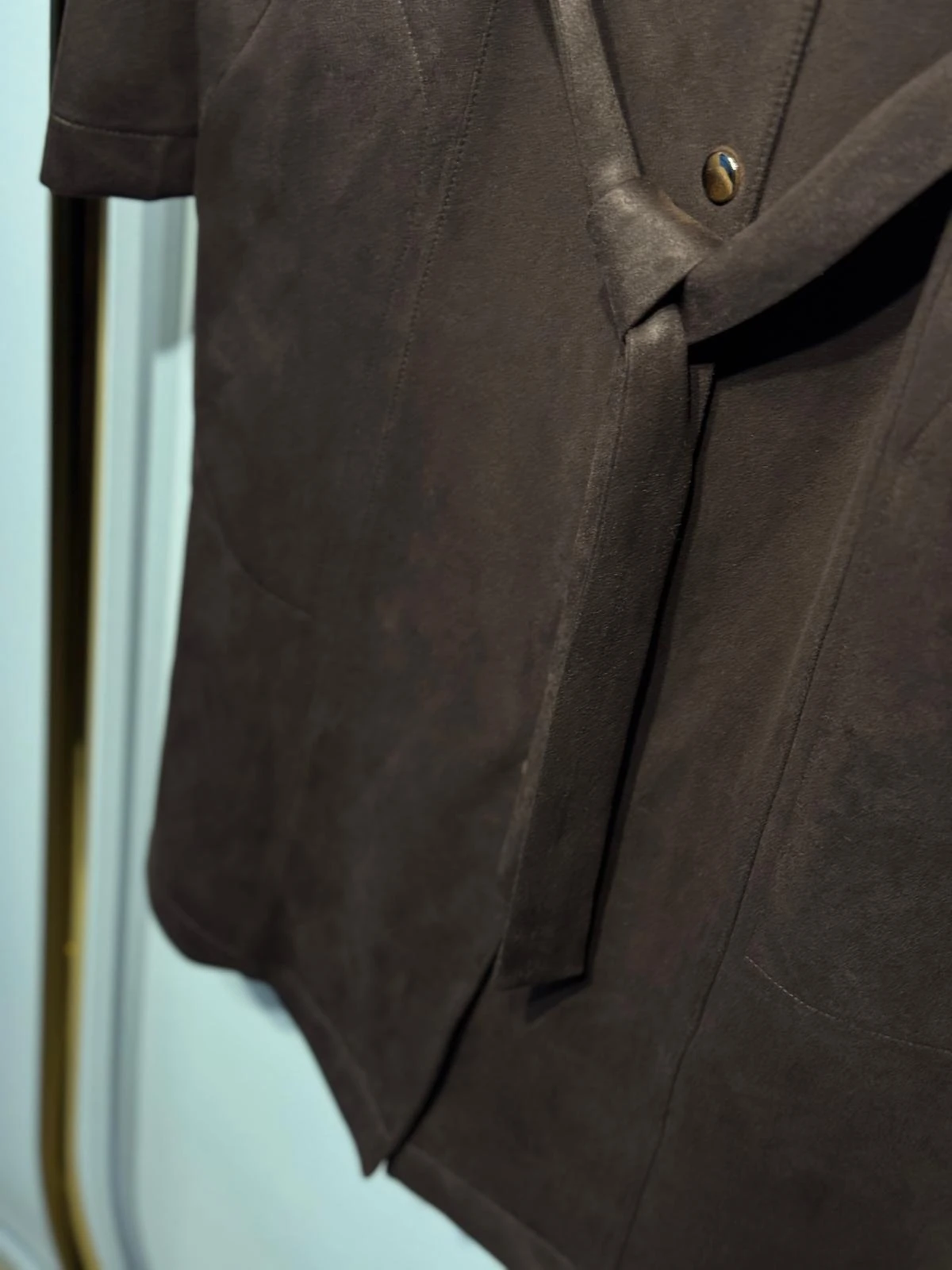 NUSS Göğüs Payet ve Taş İşleme Detaylı Süet Kap