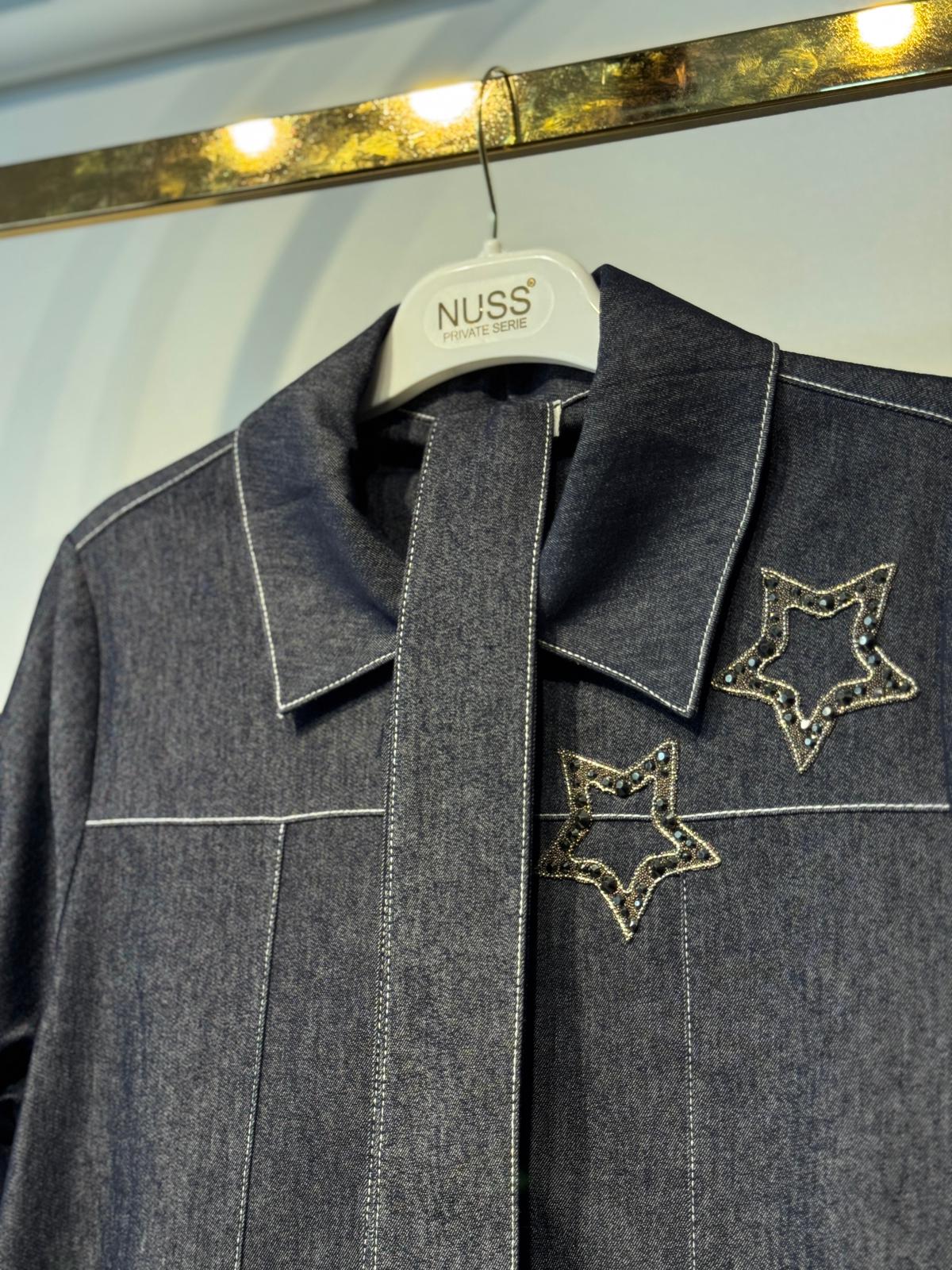 NUSS Kot Denim Uzun Elbise