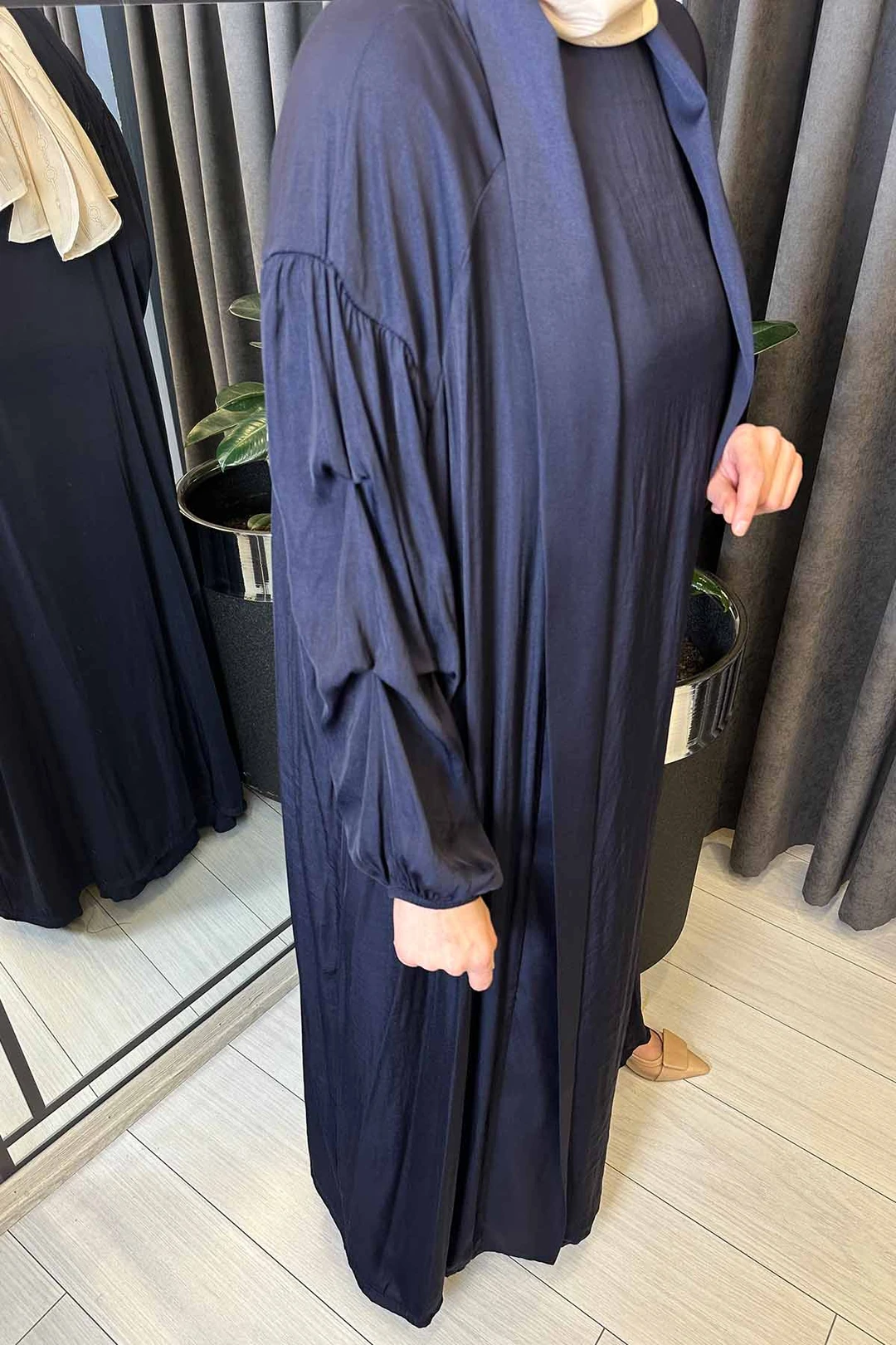 CEREMONY Memory Cupra Kolları Büzgülü Kaftan