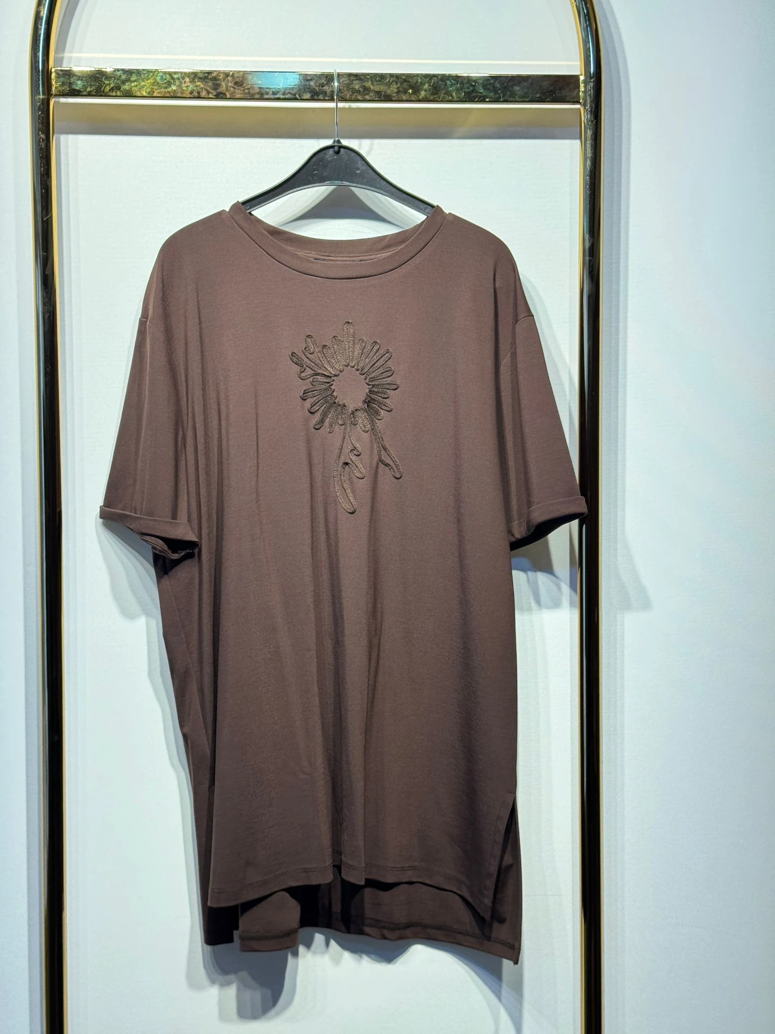 CEREMONY Önü İşlemeli Kısa Kollu Bambu Tişört