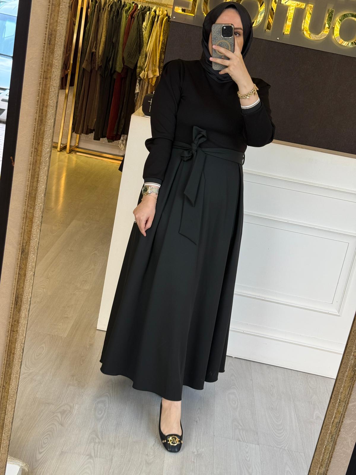 Sİ Design my8 5104 Belden Bağlamalı Elbise