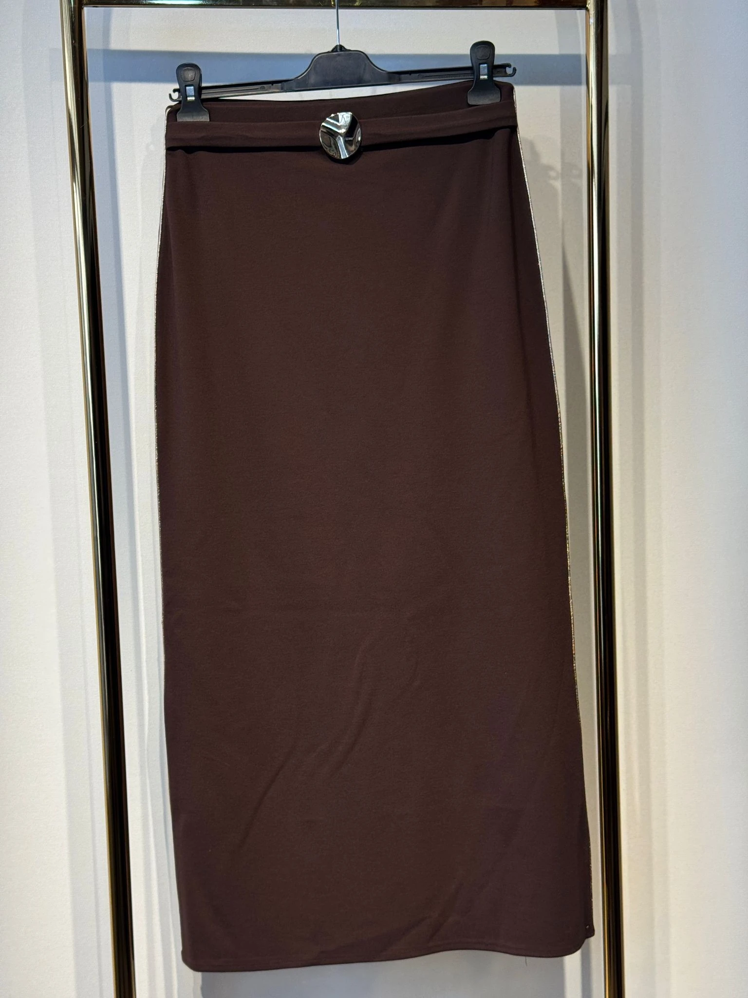 CEREMONY Biye Detaylı KEmeri GOld AKsesuarlı Çelik Etek