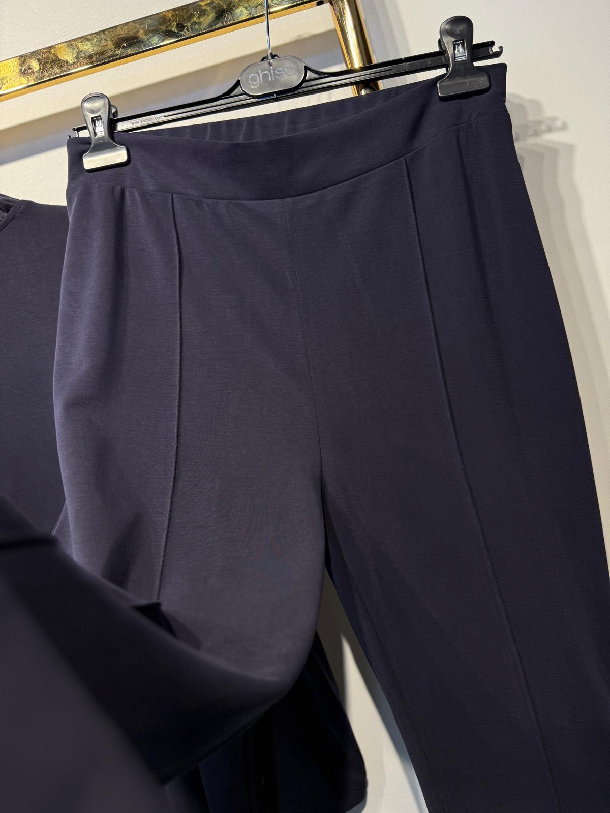 GHİSA Yaka Deri Garni Çiçek Nakış İşlemeli Rahat Tunik Pantolon Takım