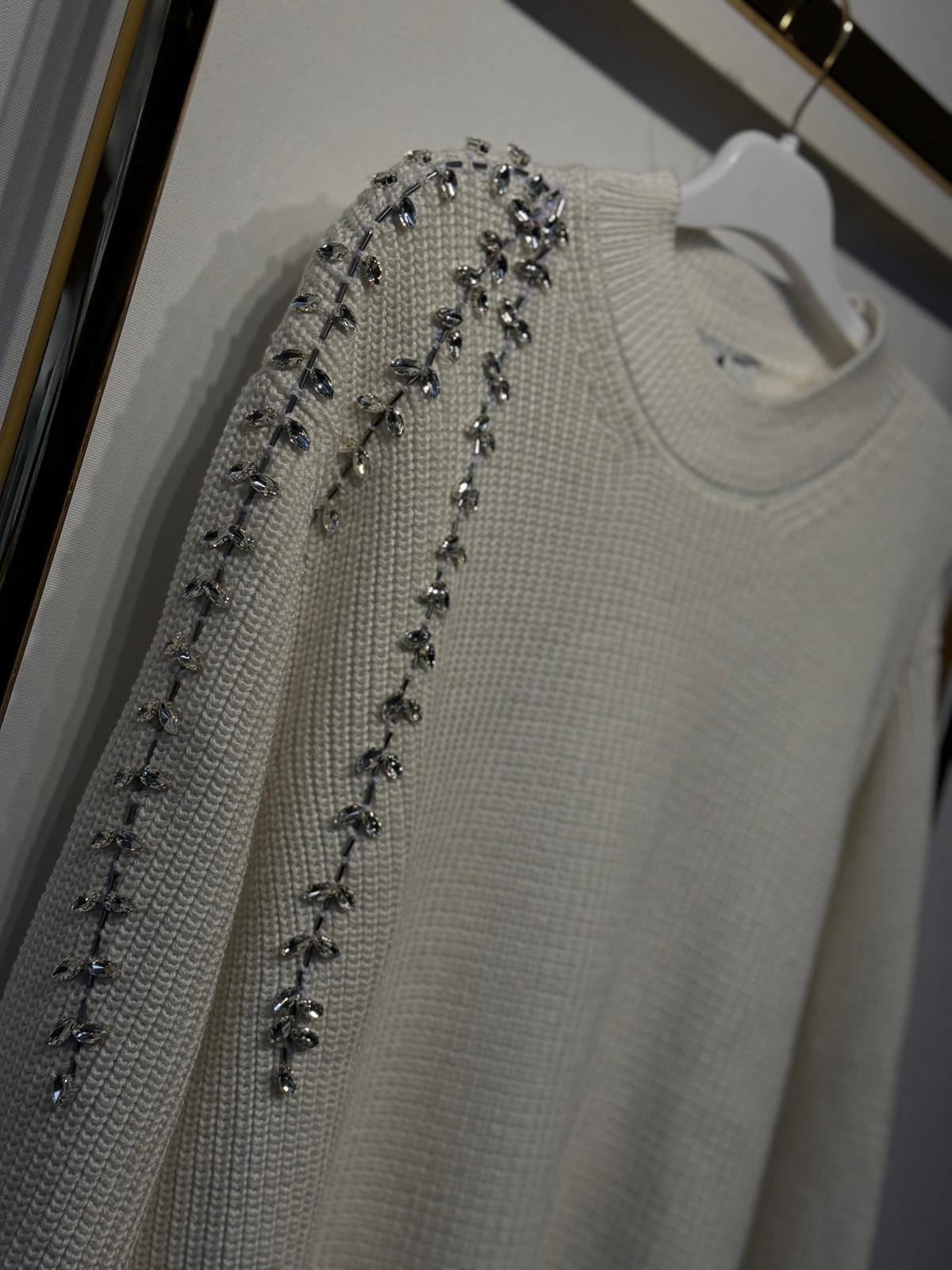 MİSSEMRAMİSS Taş İşlemeli Triko Bluz