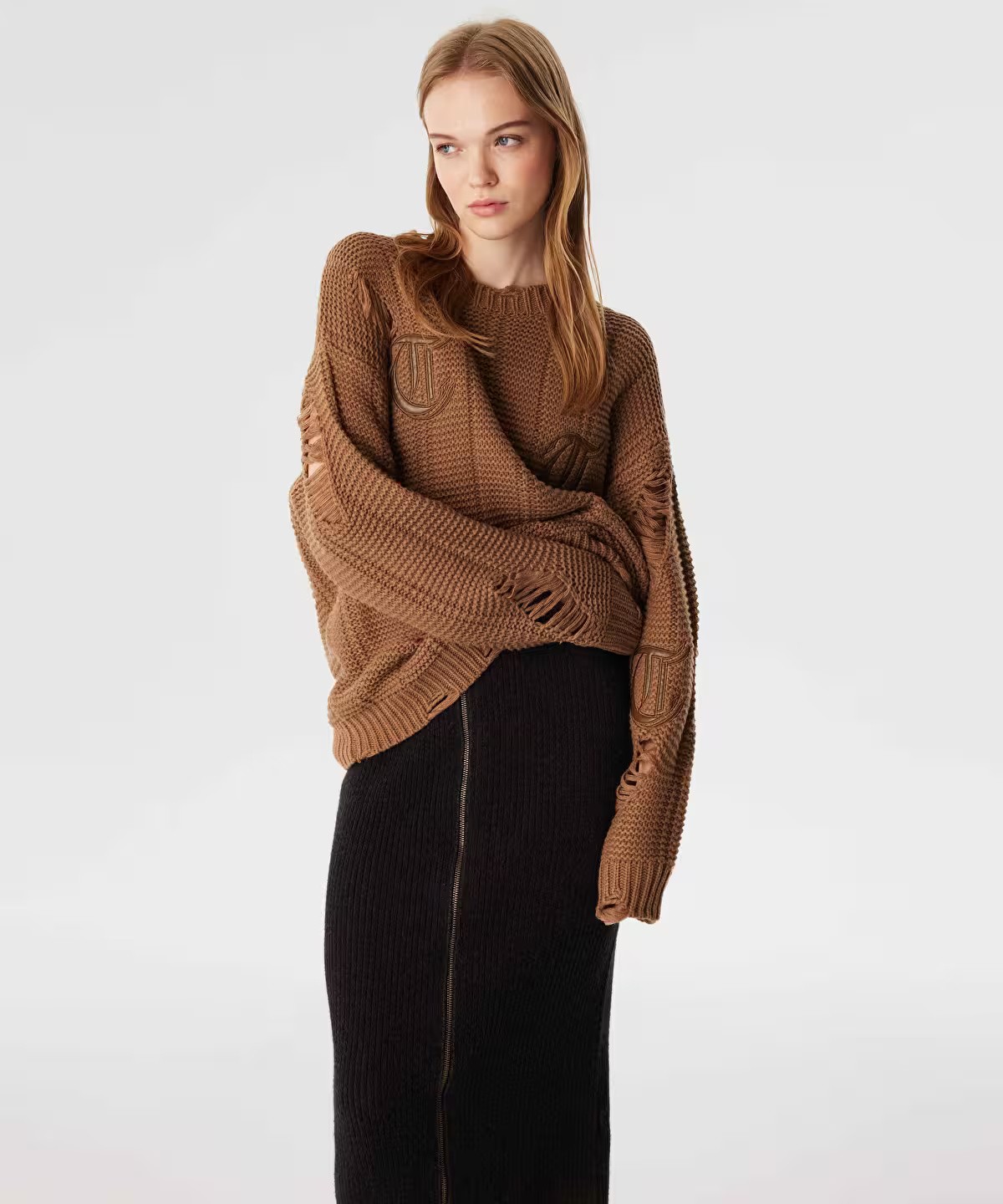 TWİST NAKIŞLI OVERSIZE KAZAK