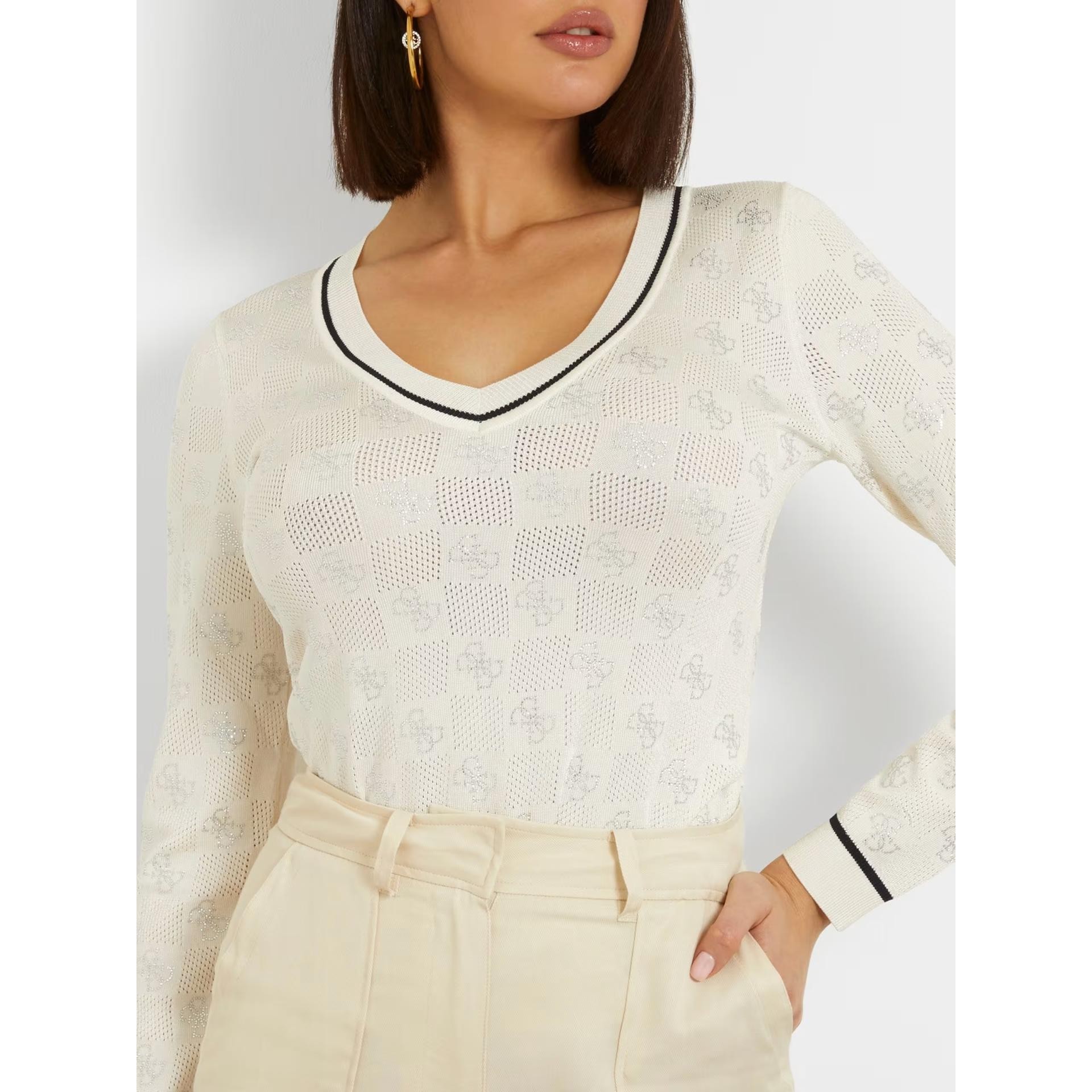 GUESS rosie uzun kollu örgü üst SWEATER