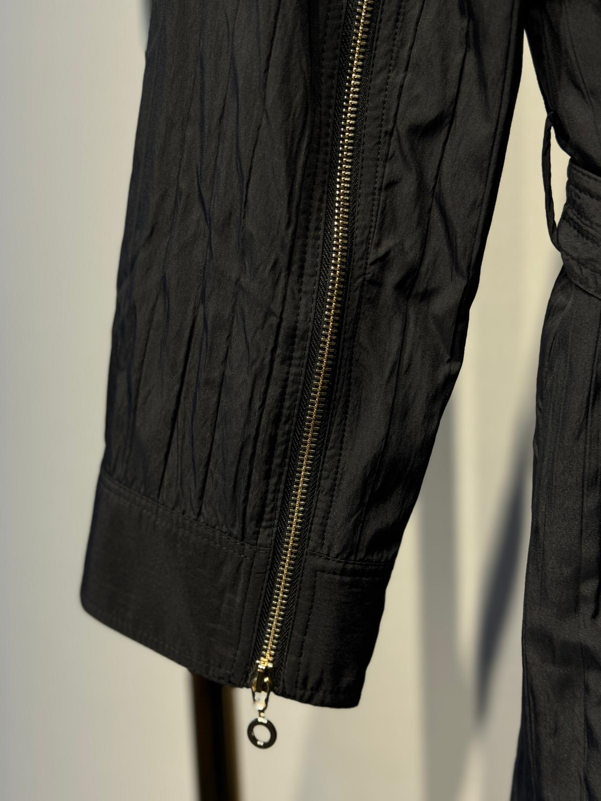 GHİSA Kabartma Kumaş Belden Bağlamalı Uzun Pardesü