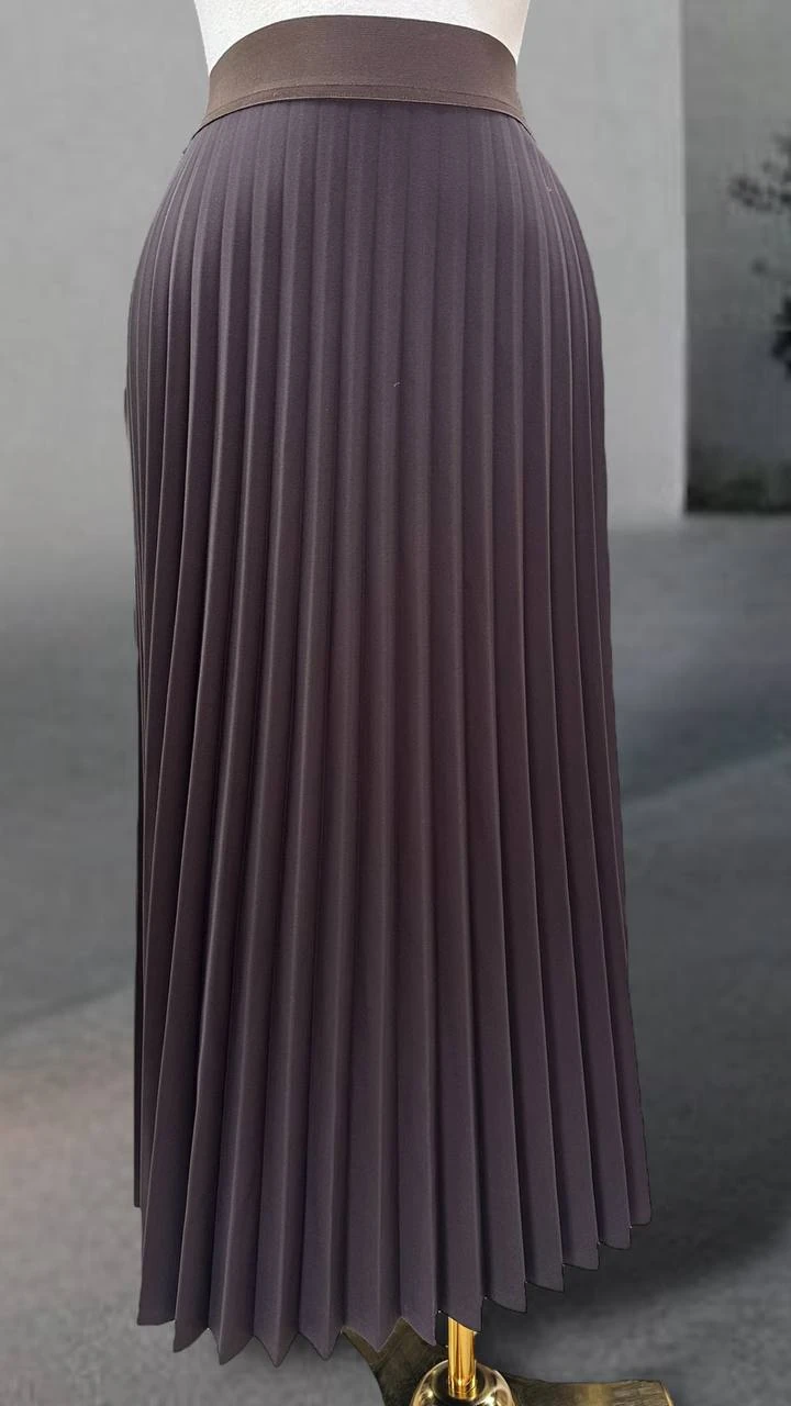 SENTEZ JERNOBİL DESEN PLİSE BELİ LASTİKLİ ETEK