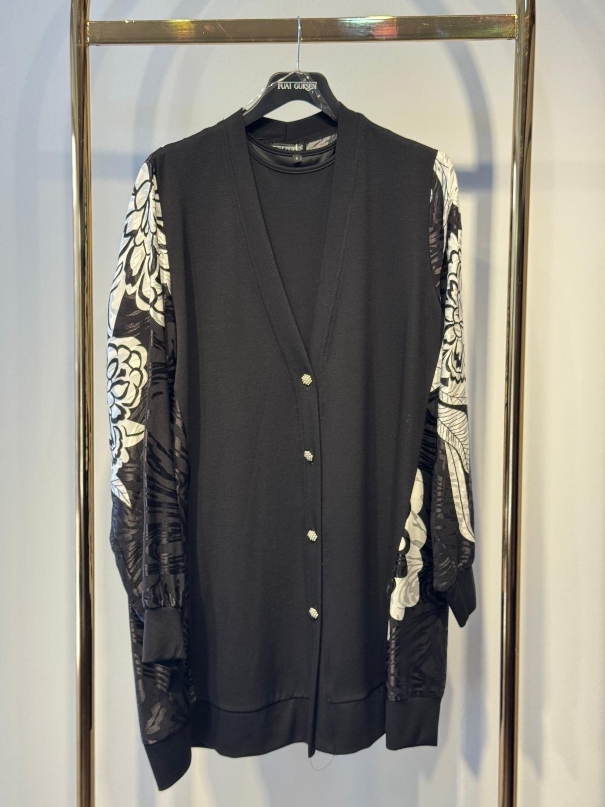 FUAT GÜRSEN İçlik Hediyeli Tasarım Kumaş Hırka