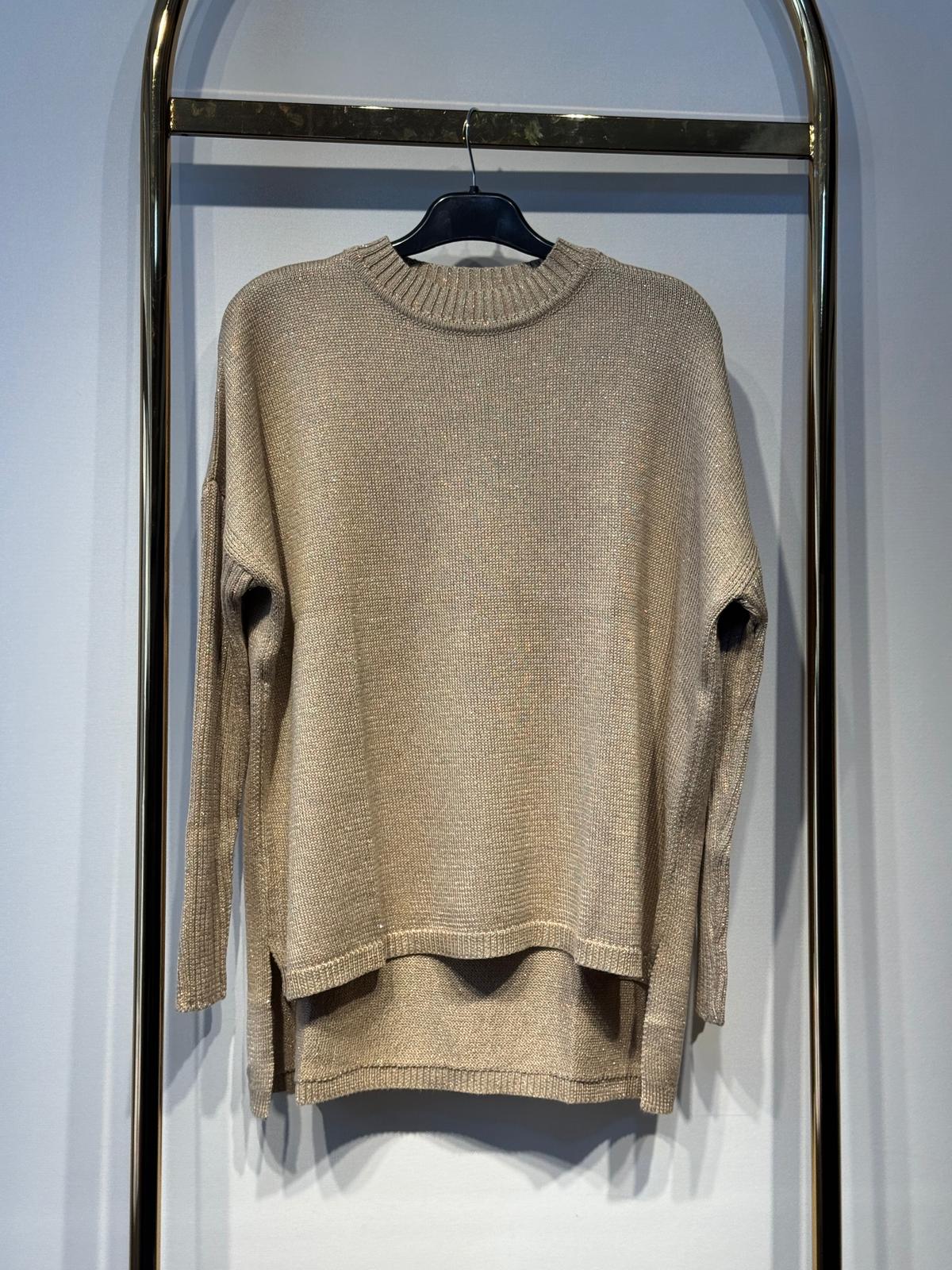 Sİ Design my8 4124 Gold İplik Detaylı Kazak