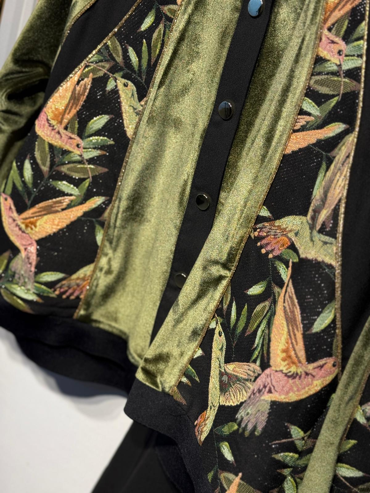 GHİSA Parla İplik Gold Detaylı Nakışlı Bumber - Çan Etek Takım