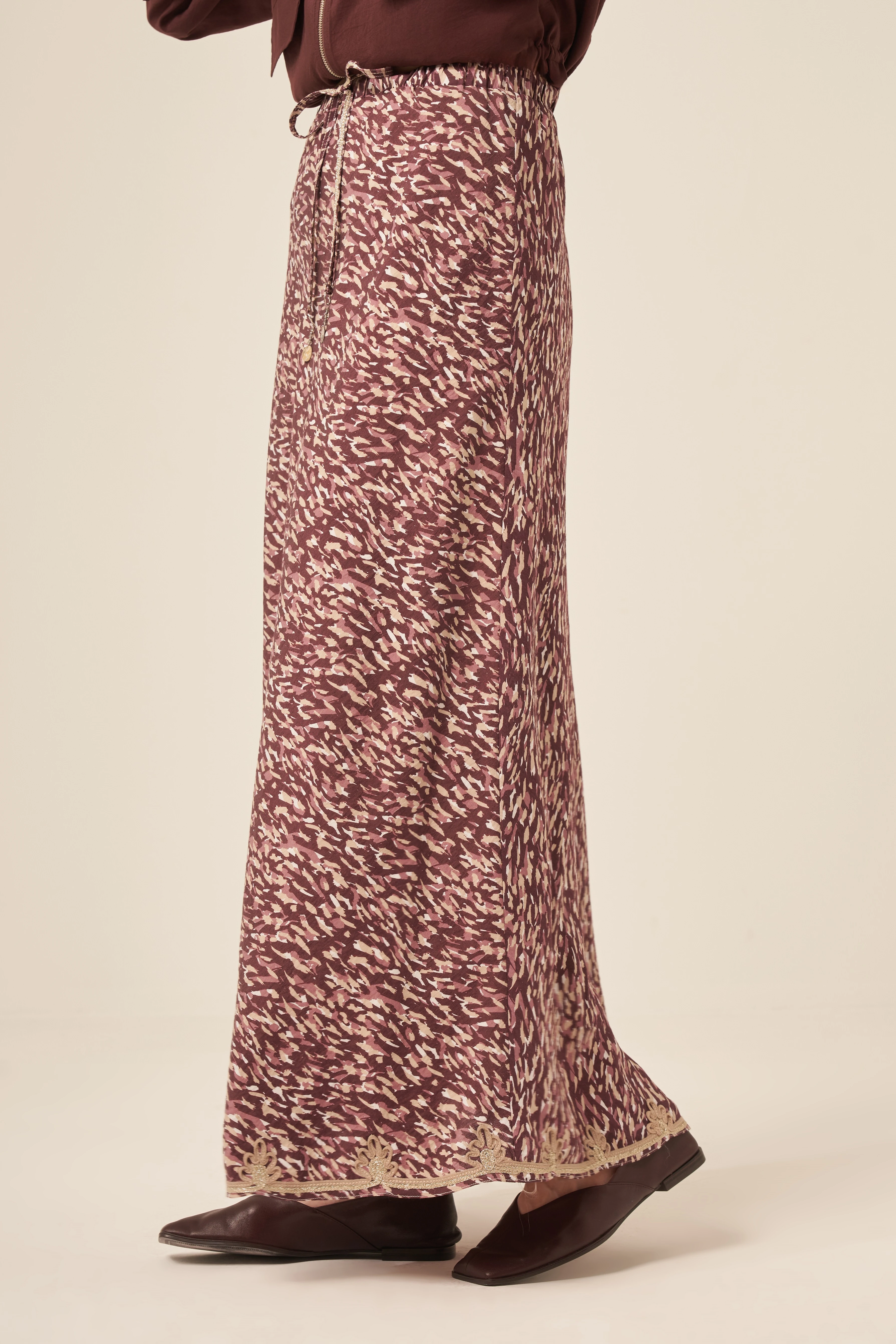 CEREMONY Mia Desen Beli Lastikli Verev Etek