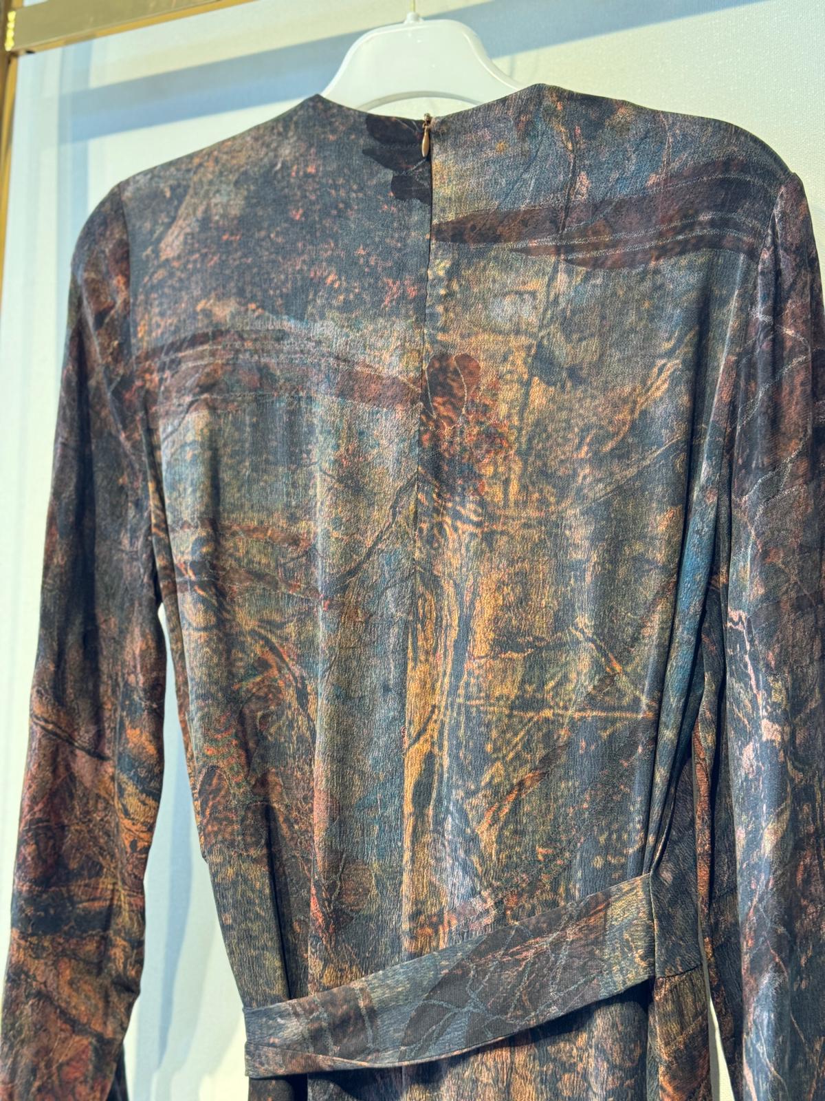 NUSS İpek Cupra Tasarım Uzun Elbise