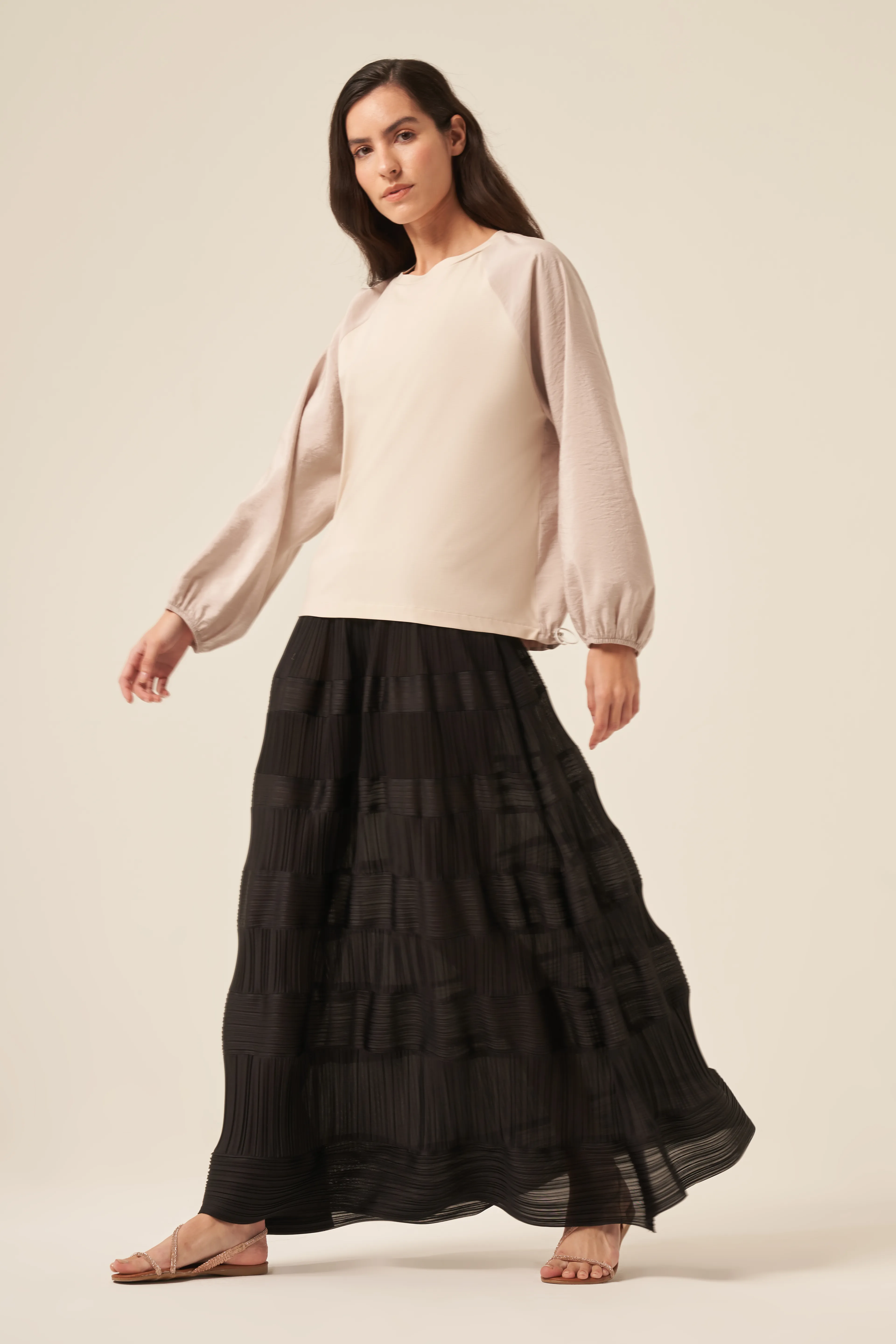 CEREMONY Enine ve Boyuna Pliseli Etek