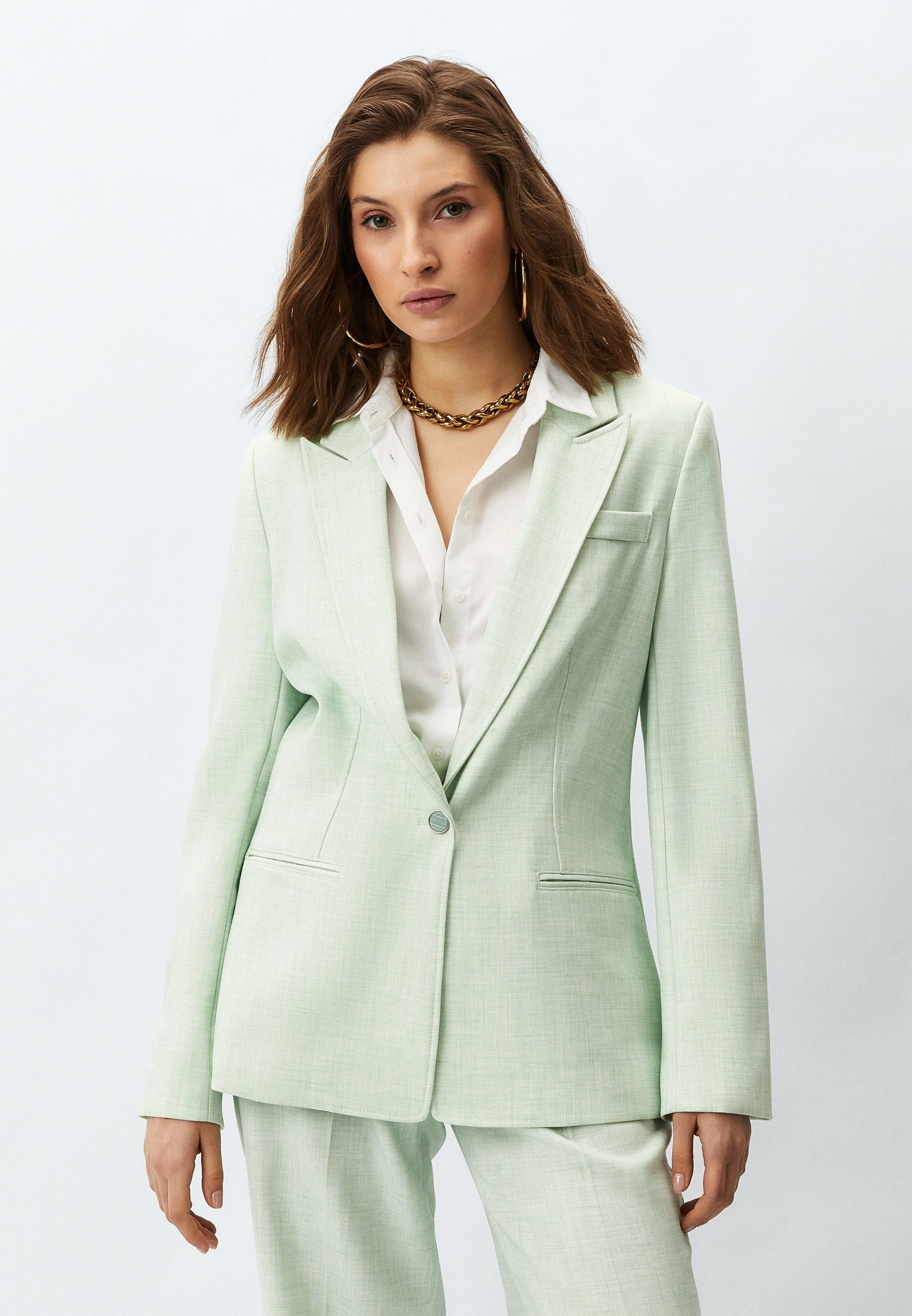 GUESS Tek sıra düğmeli blazer ceket