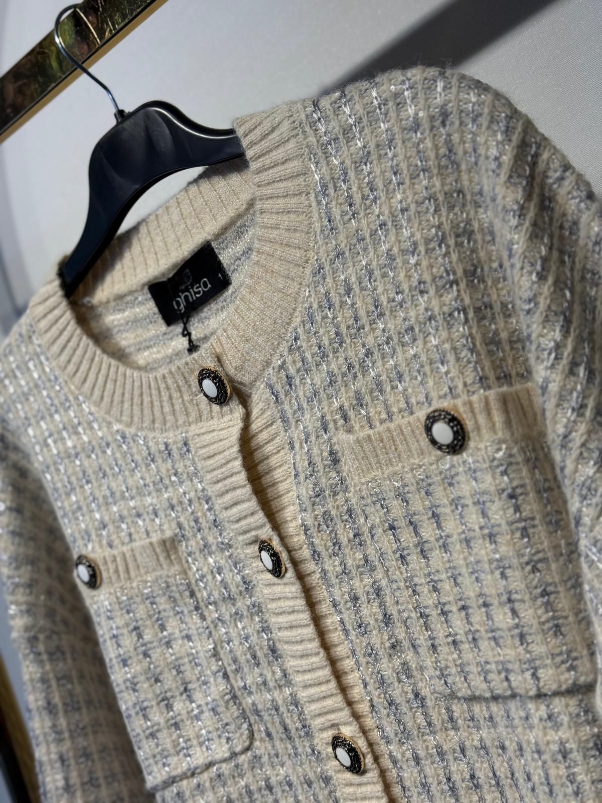 GHİSA Örme Düğme Detaylı Hırka