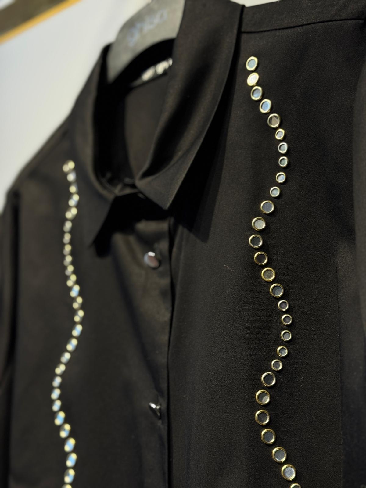 GHİSA Zımba Ayna İşlemeli Gömlek Etek Takım