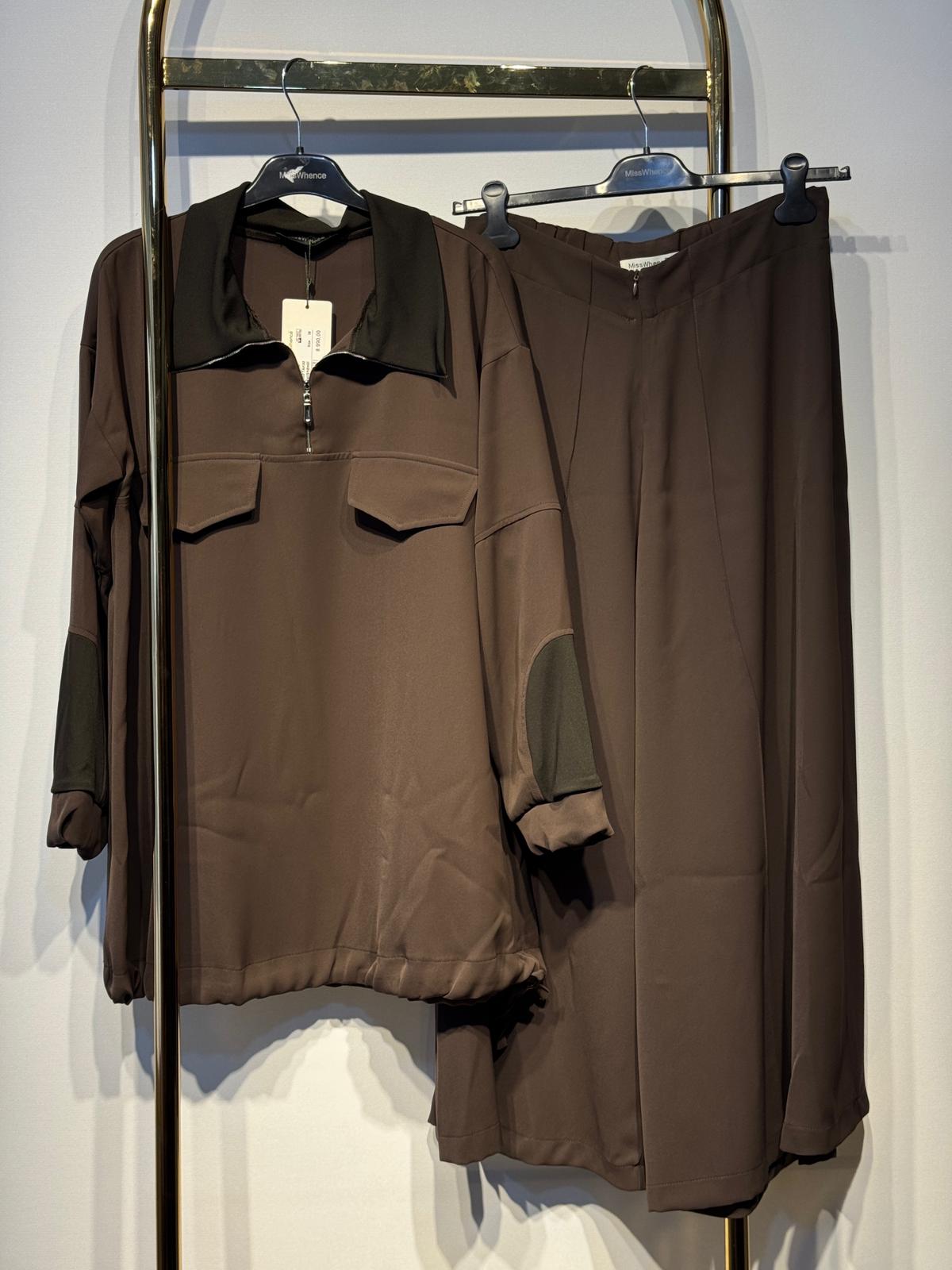 MİSSWHENCE 38008 Yakalı Tunik Pantolon Takım