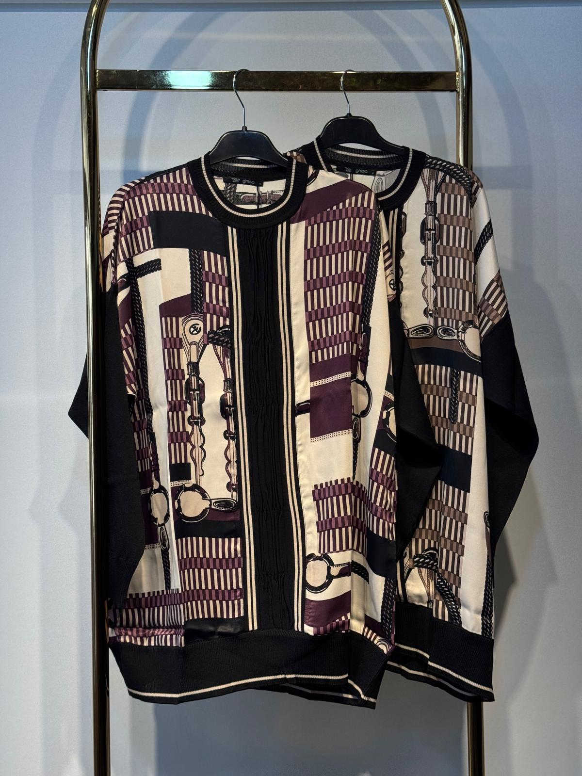 GHİSA Şifon Merserize Mix Desenli Tunik