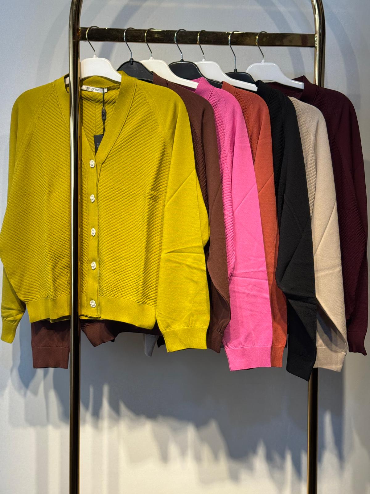 GHİSA Düğme Detaylı V Yaka Hırka