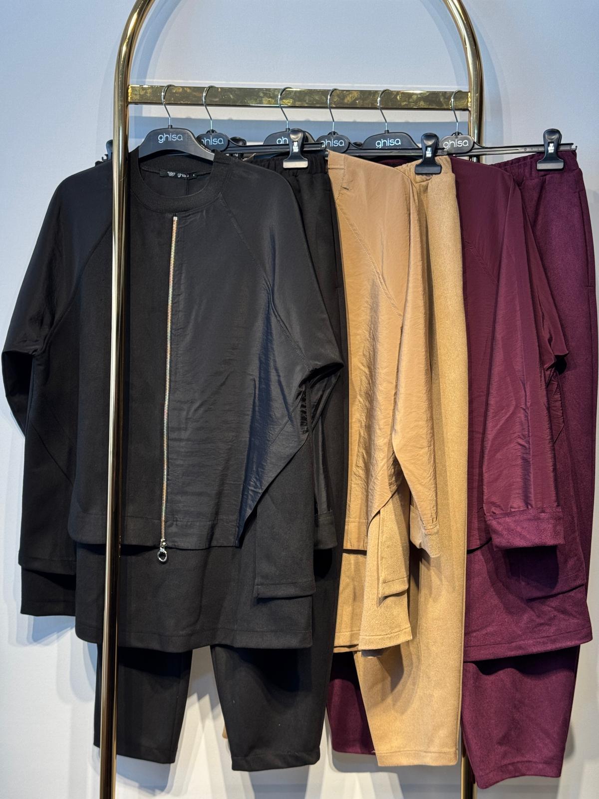 GHİSA Triko Mix Ceket Triko Pantolon Takım