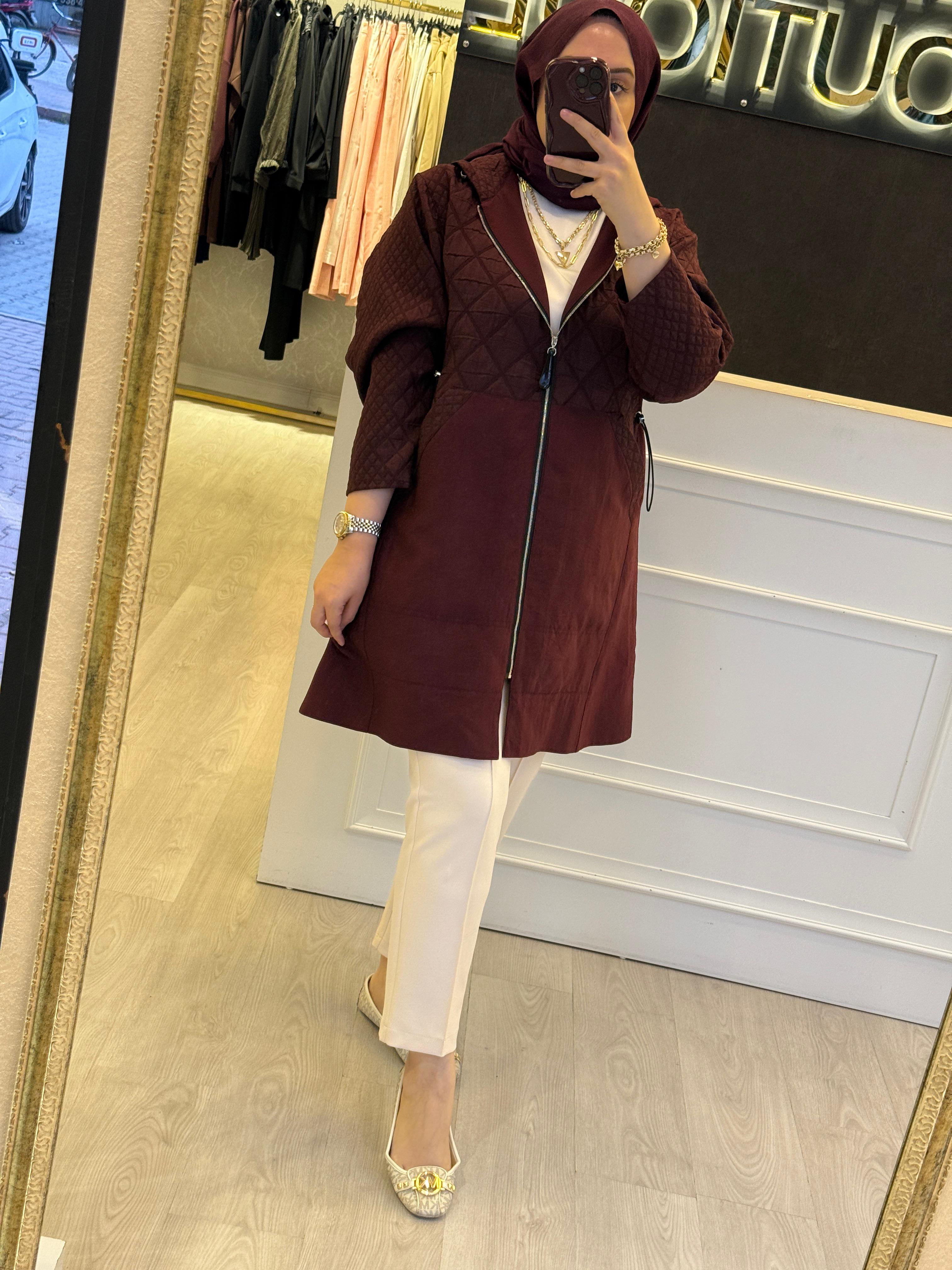 CEREMONY Önden Fermuarlı Yanlardan Cepli Baklava Kapitön Kısa Kap