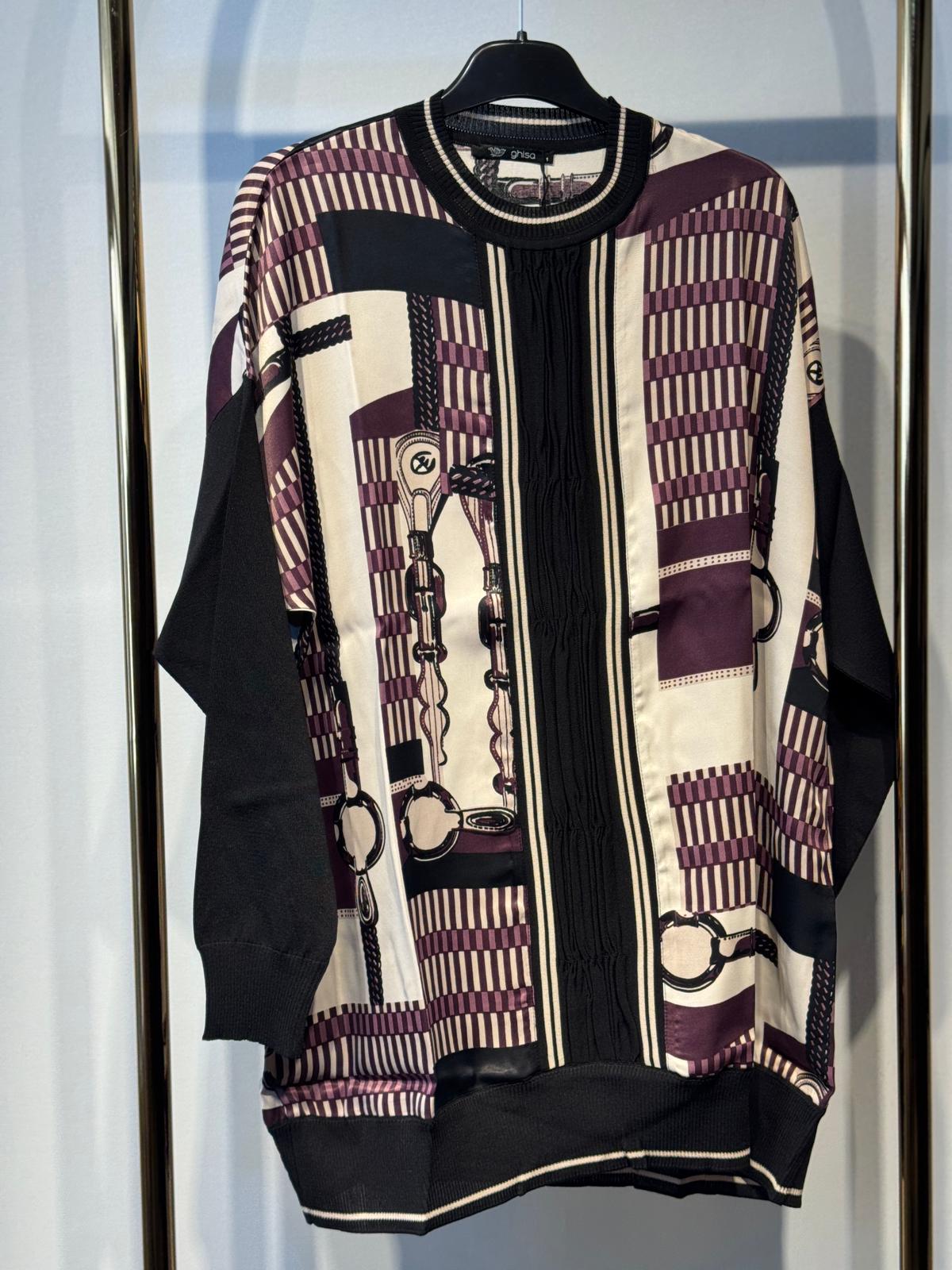 GHİSA Şifon Merserize Mix Desenli Tunik