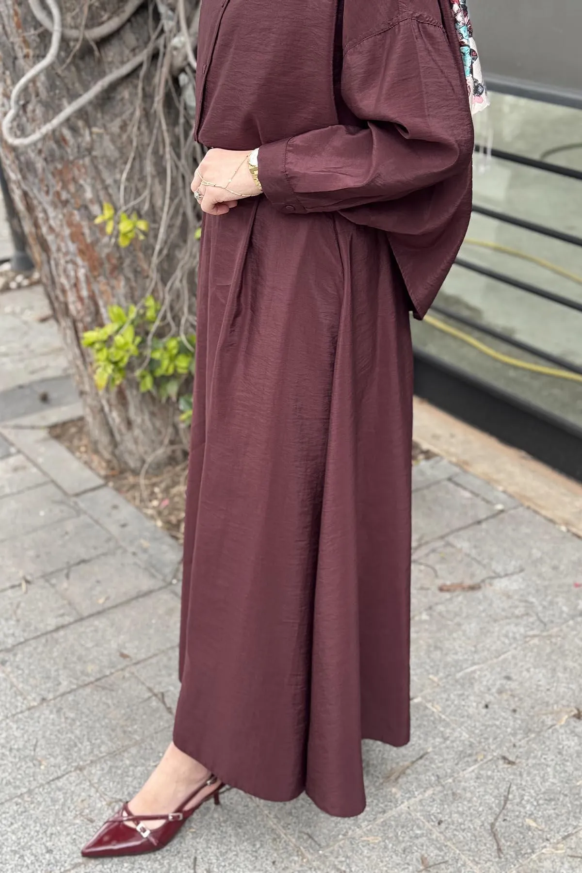 CEREMONY Arkası Lastikli Önü Pileli Dubai Etek