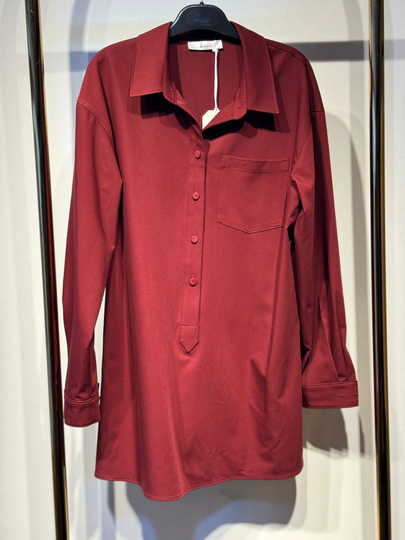 LİSA EXCLUSİVE Yarım Düğmeli Rahat Gömlek