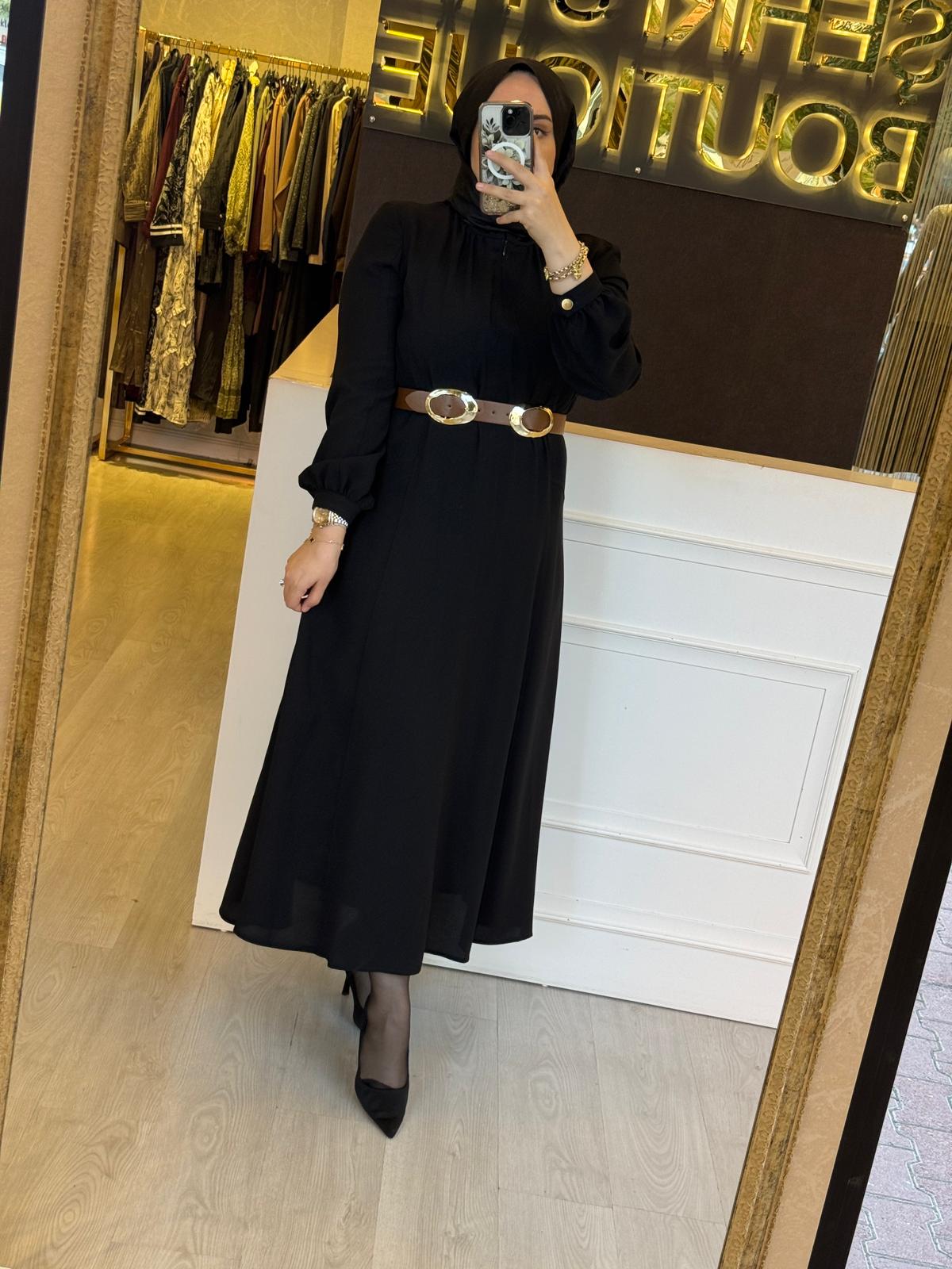 MİSSEMRAMİSS Avorio Kemerli Elbise