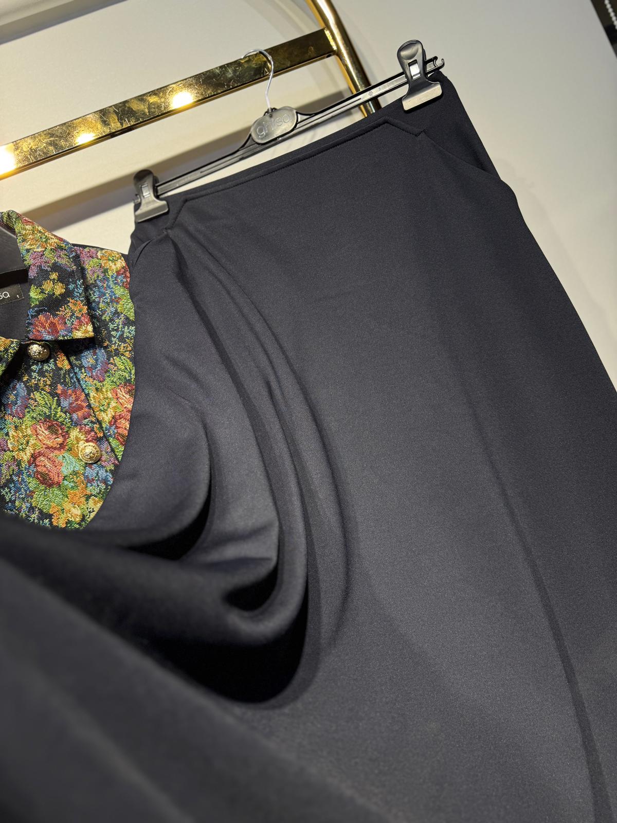 GHİSA Desenli Kumaş Ceket Rahat Etek Takım