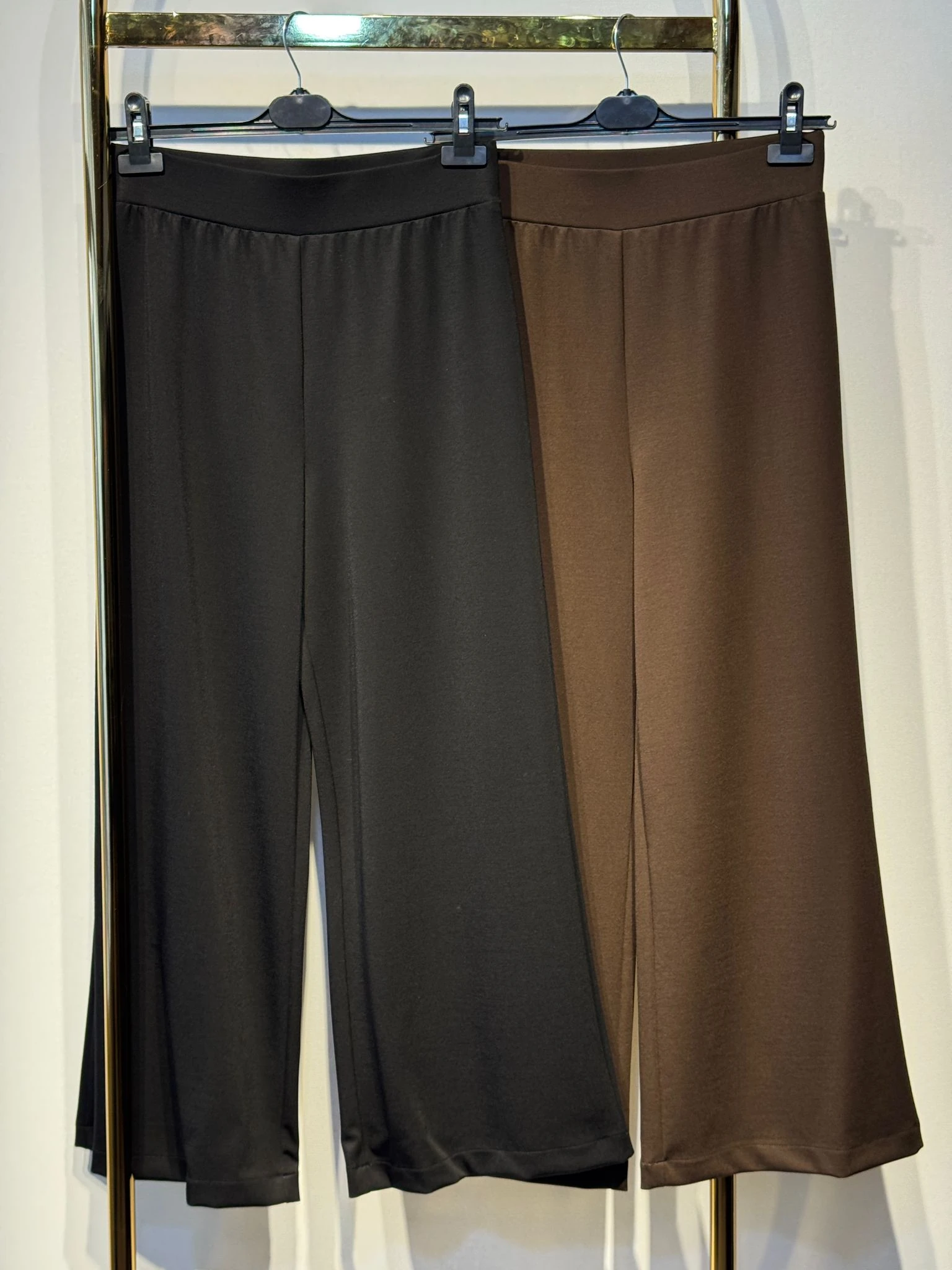 SENTEZ Venedik Beli Lastikli Geniş Paça Pantolon