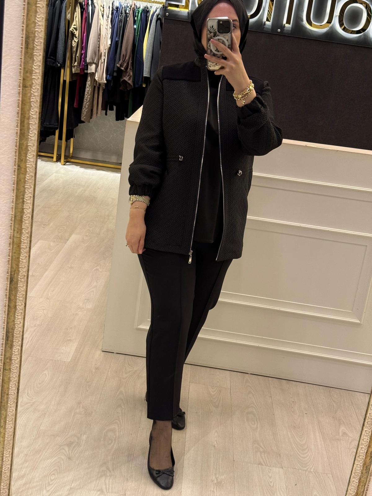 NUSS Hakim Yaka Kabartma Kumaş Kap