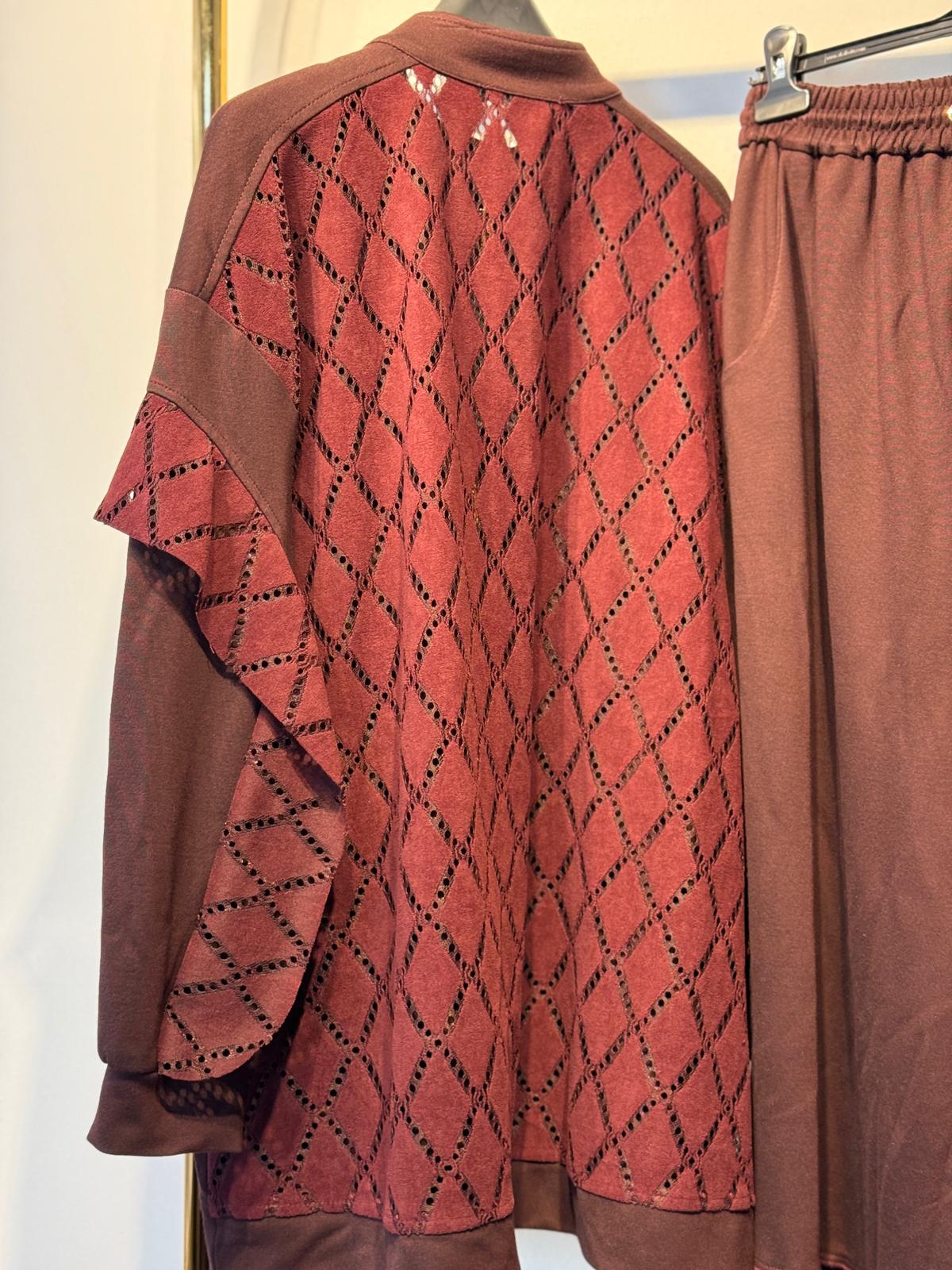 GHİSA Transparan Tasarım Ceket Pantolon Takım