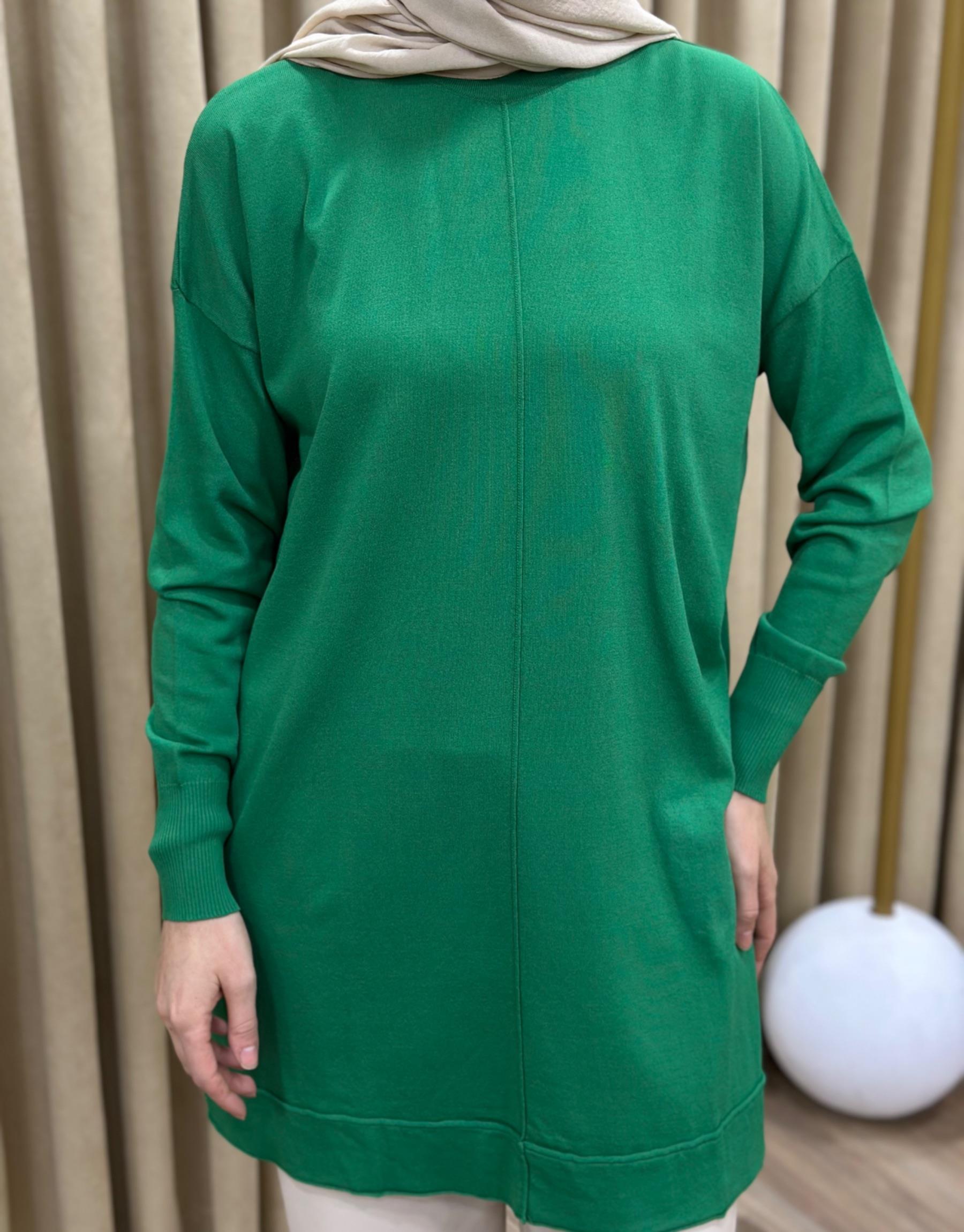 NUSS Dikiş Detaylı Merserize Tunik