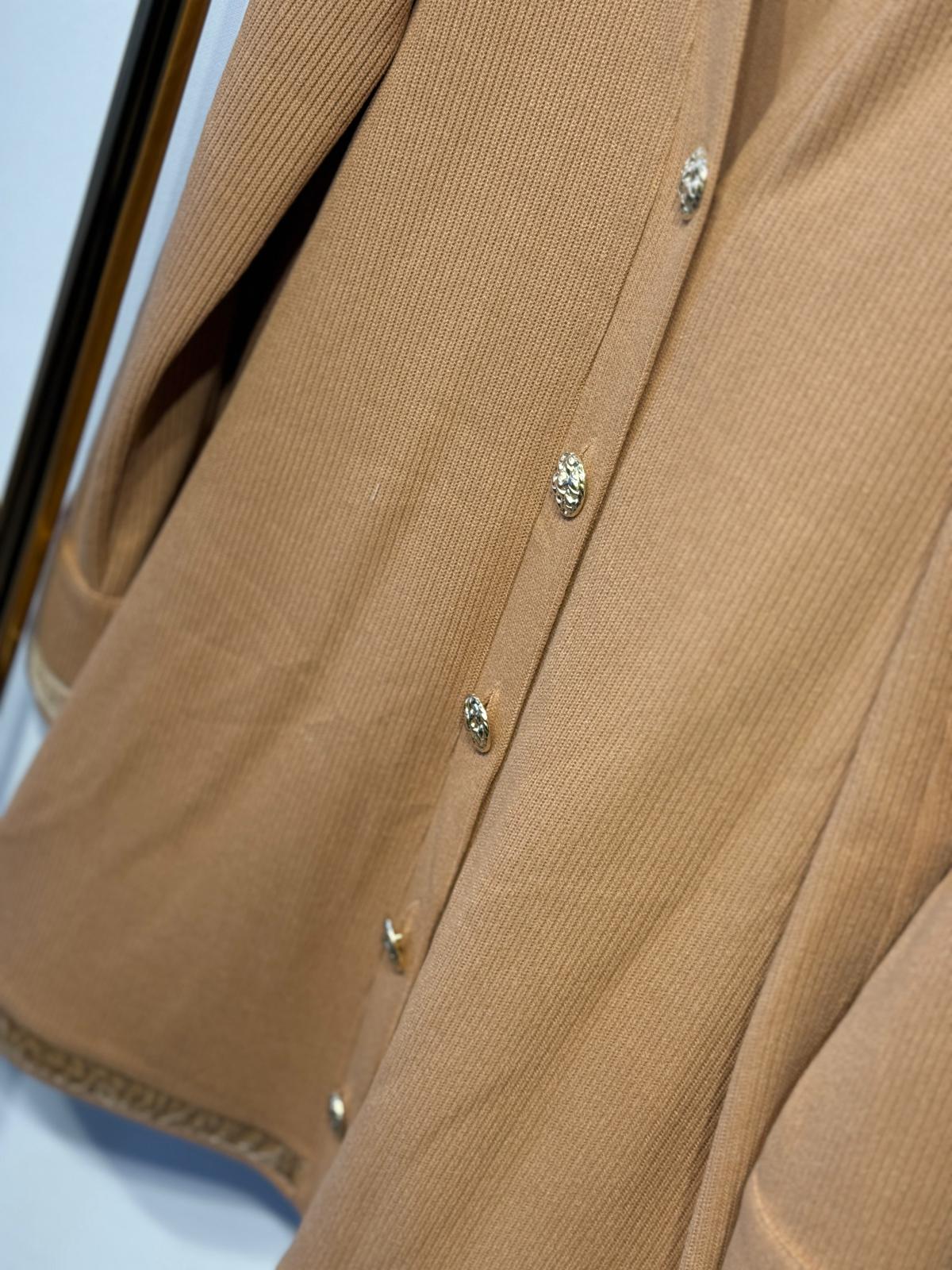 LİSA EXCLUSİVE Gold Düğmeli Triko Hırka Pantolon Takım