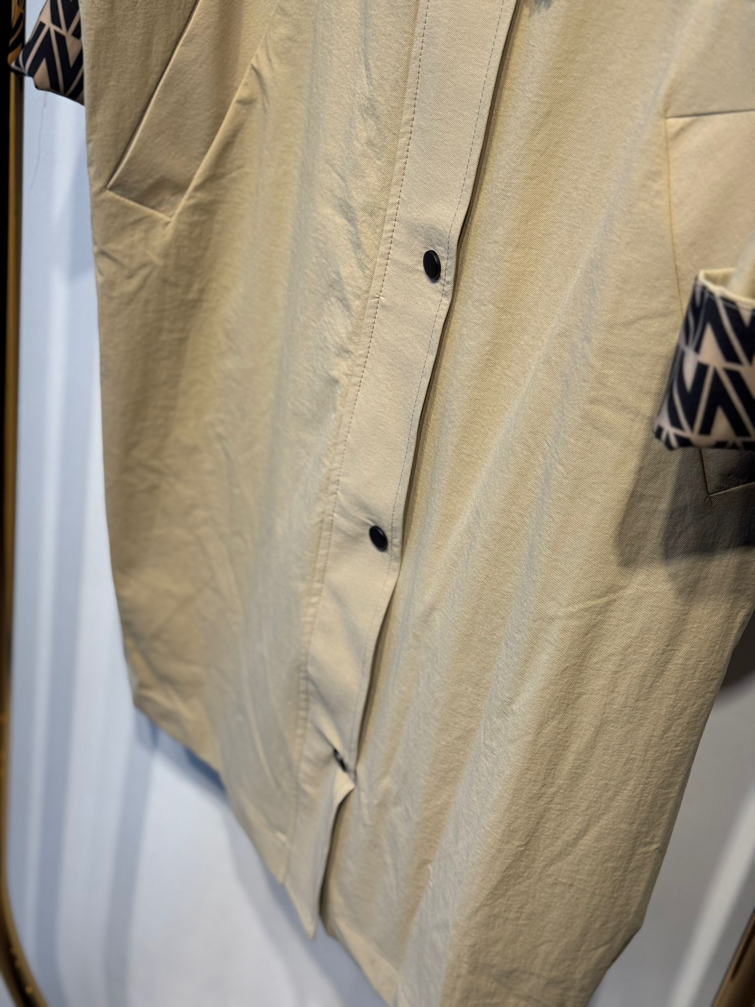 NUSS Mix Kumaş Desenli Uzun Kap